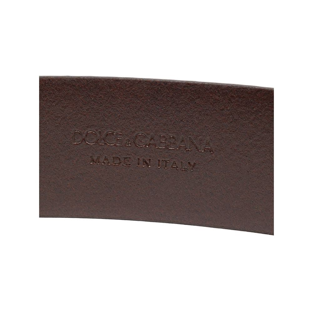 Dolce & Gabbana Brown Leather Regular Belt - 4