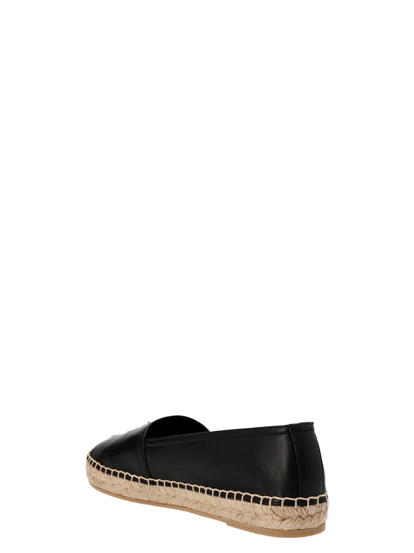 Saint Laurent Black Lamb Leather Espadrilles - 2