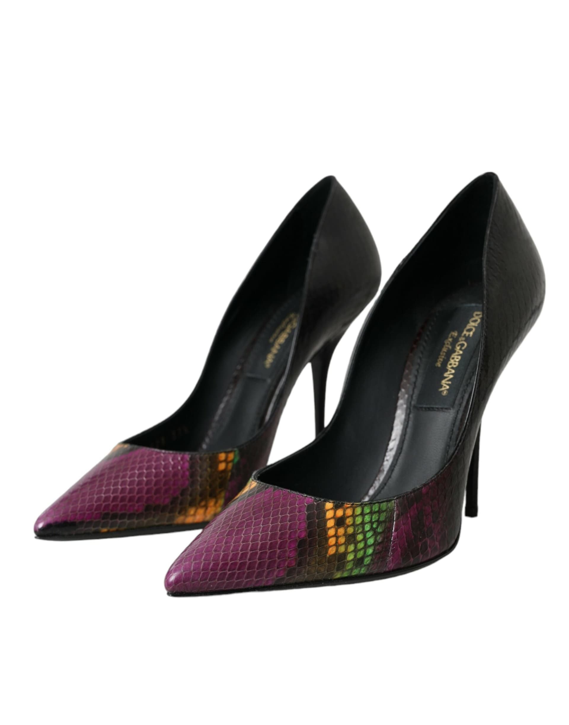 Dolce & Gabbana Multicolor Exotic Leather Heels Pumps Shoes - 2