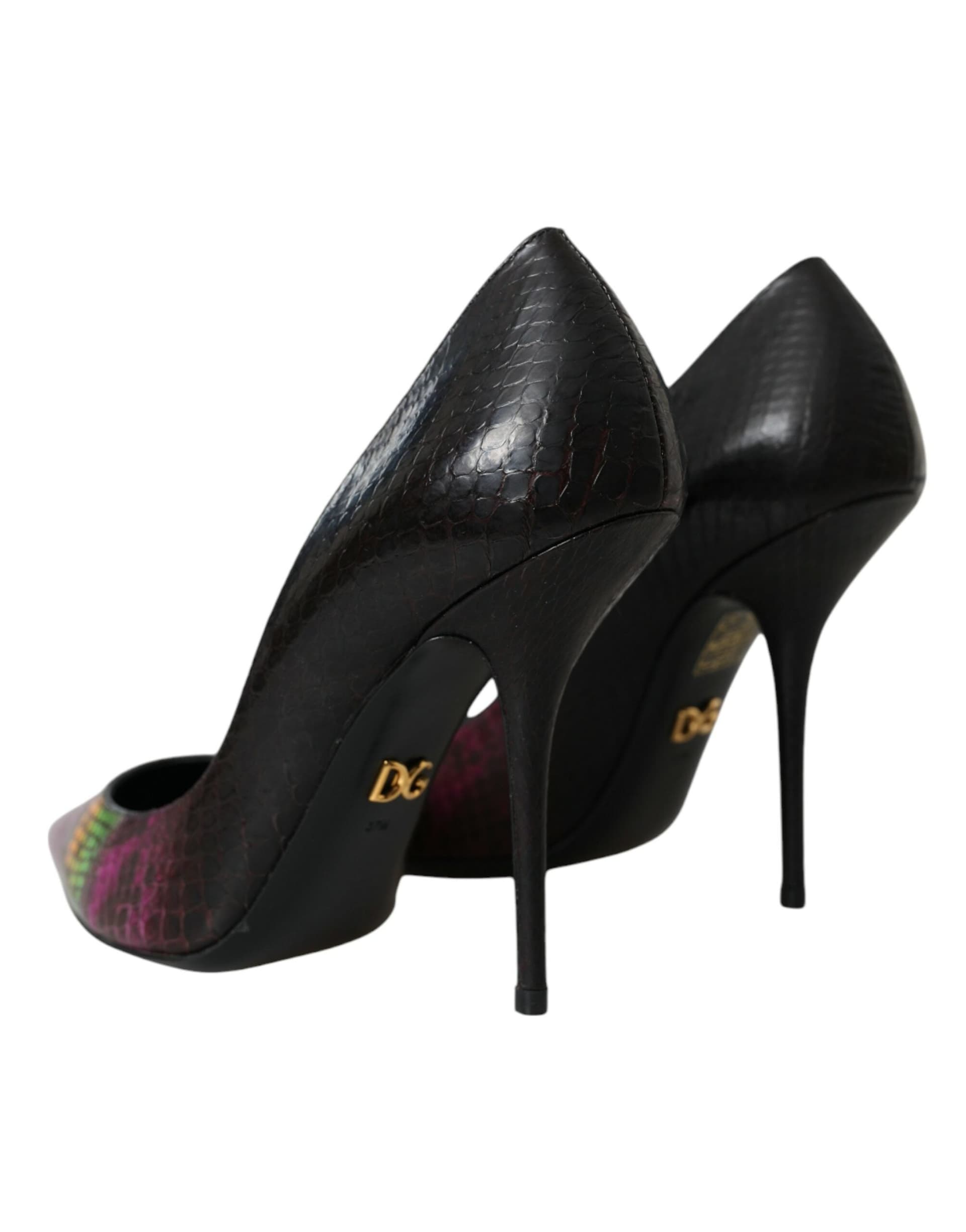 Dolce & Gabbana Multicolor Exotic Leather Heels Pumps Shoes - 3