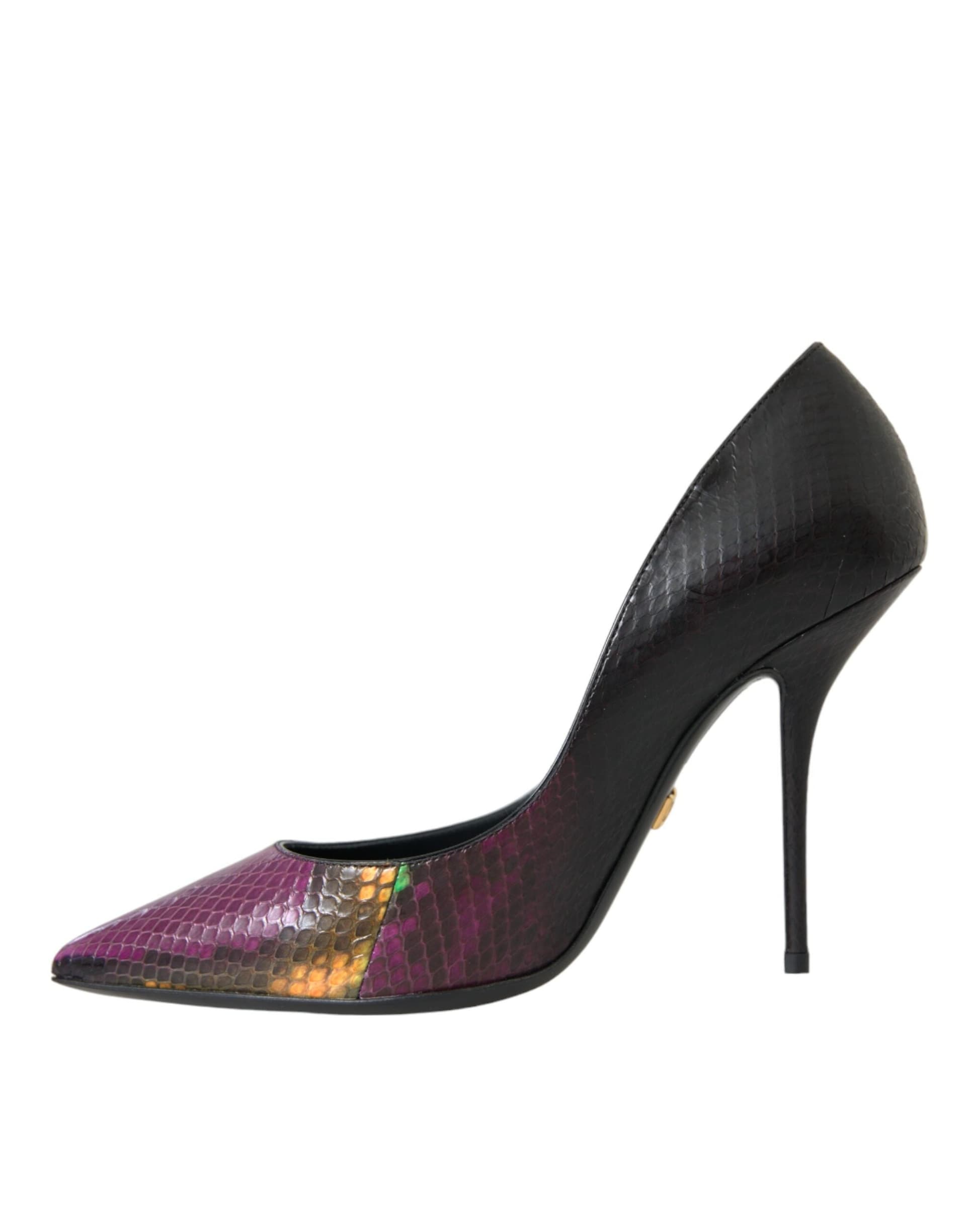 Dolce & Gabbana Multicolor Exotic Leather Heels Pumps Shoes - 4
