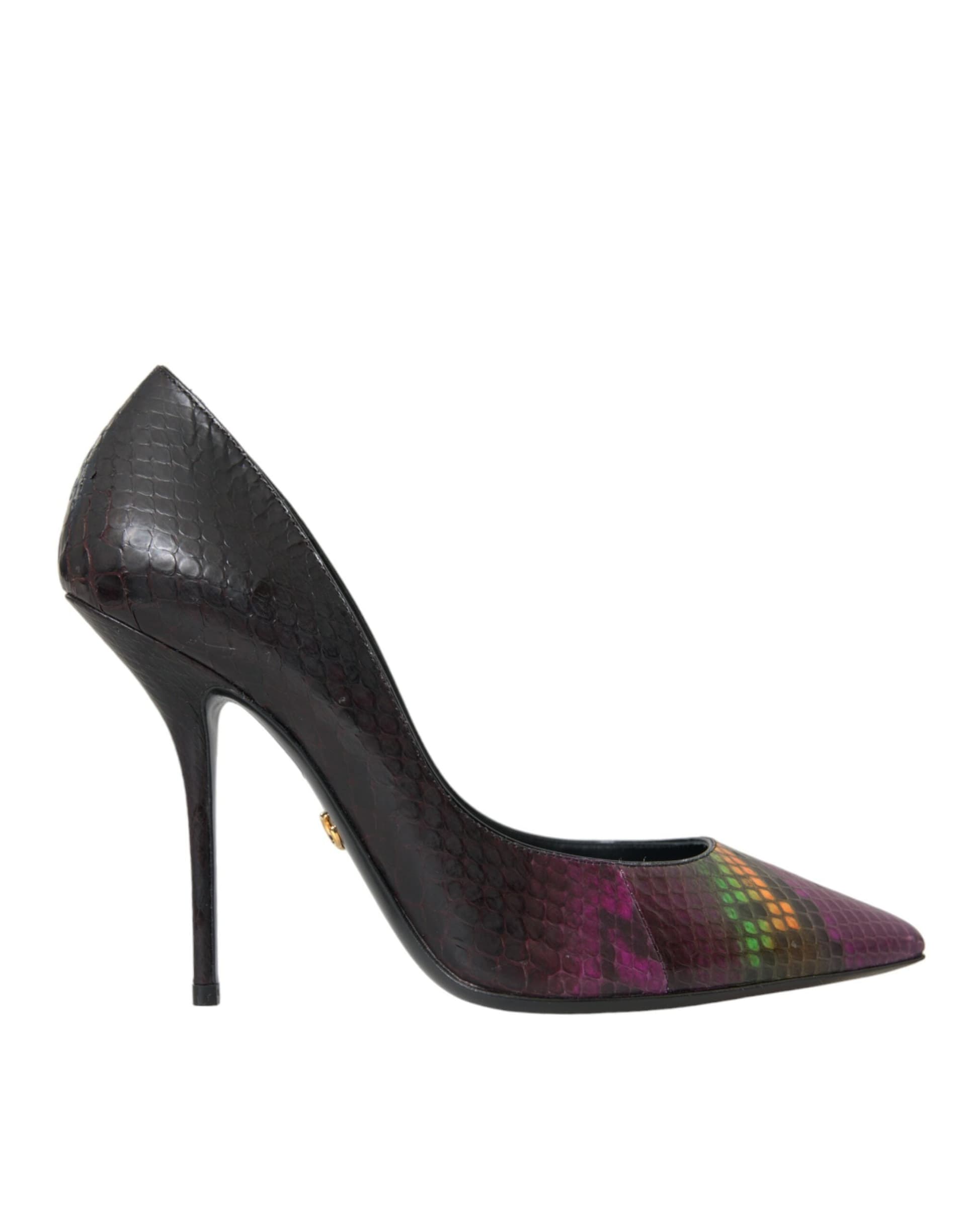 Dolce & Gabbana Multicolor Exotic Leather Heels Pumps Shoes - 5