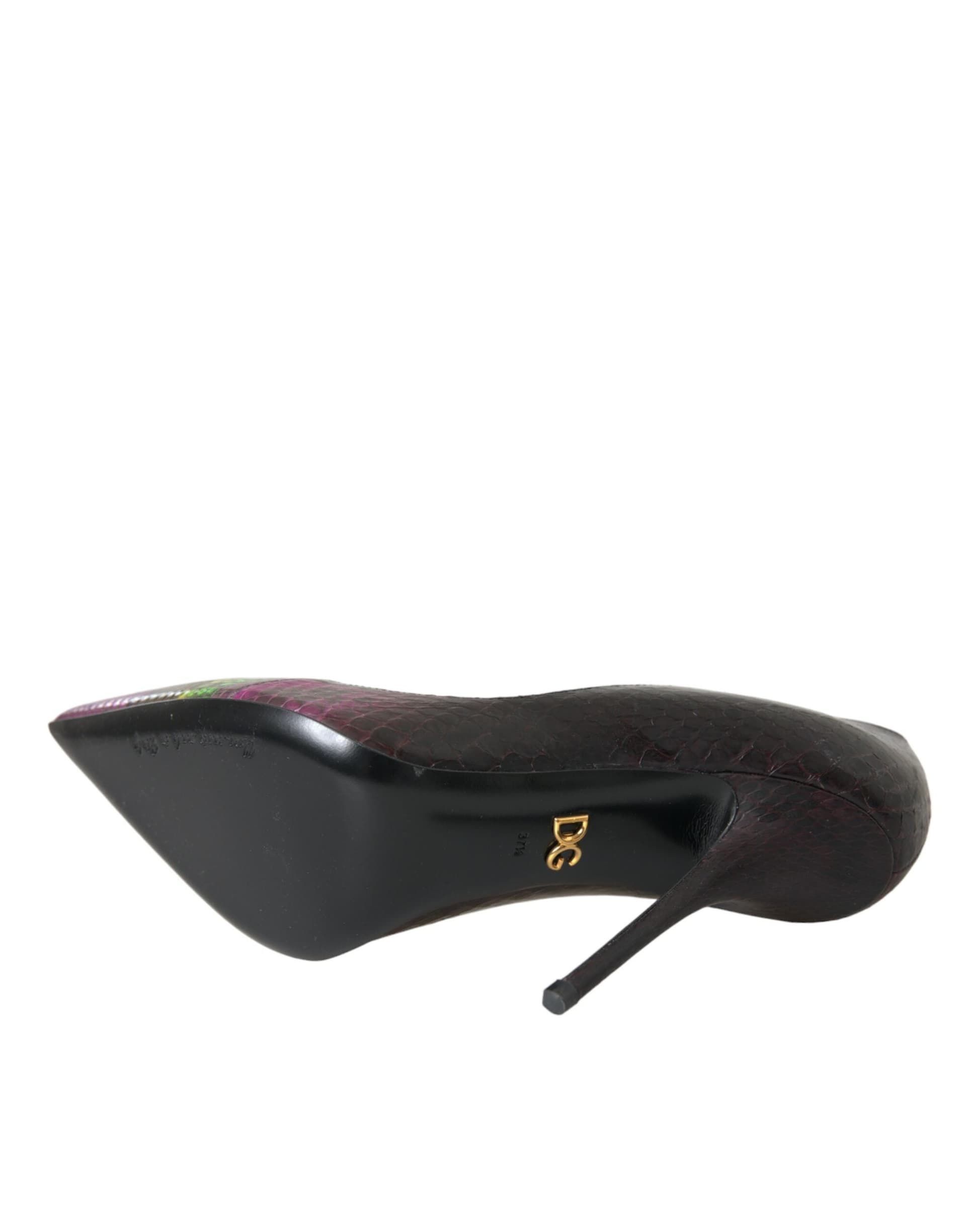 Dolce & Gabbana Multicolor Exotic Leather Heels Pumps Shoes - 6