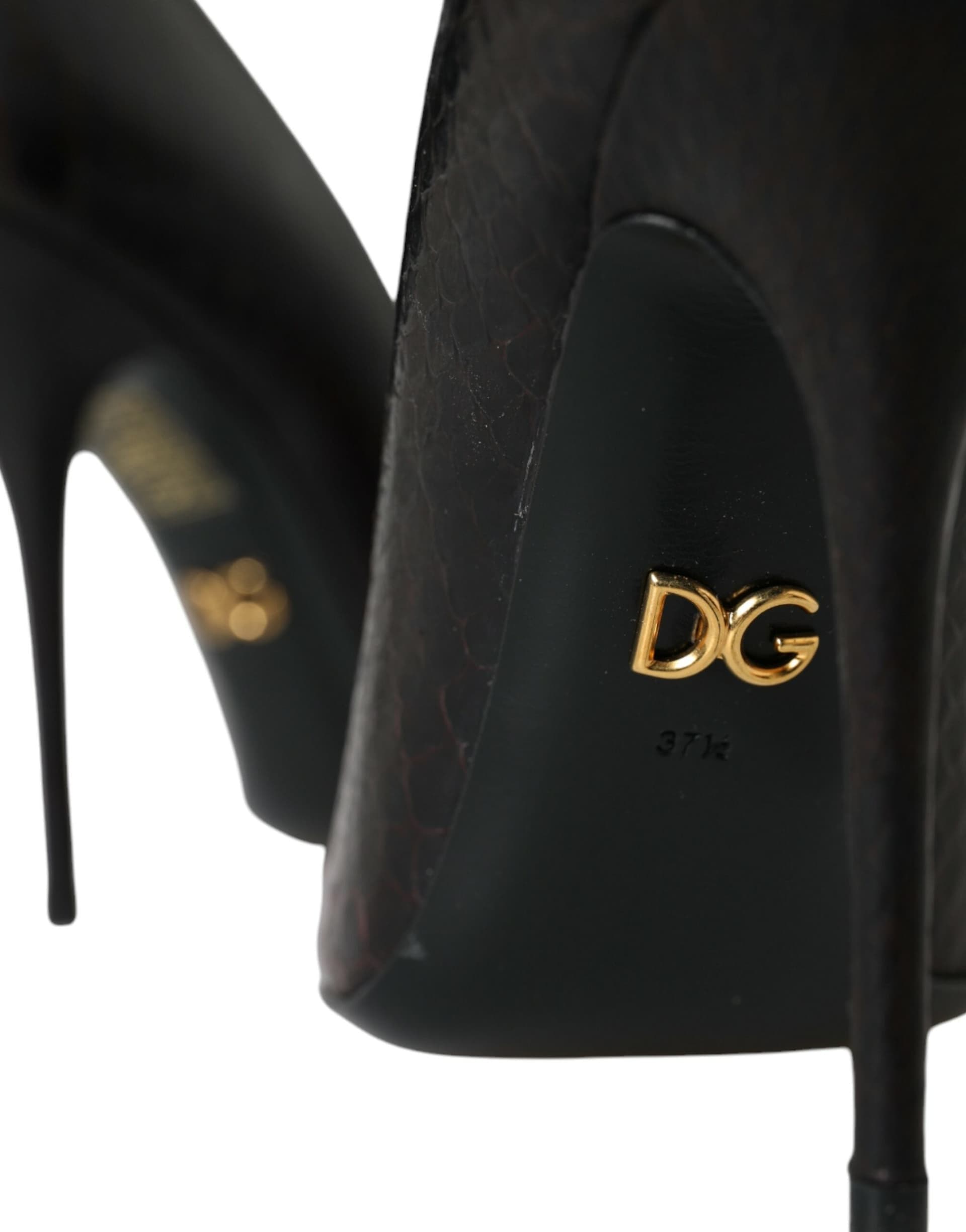 Dolce & Gabbana Multicolor Exotic Leather Heels Pumps Shoes - 7