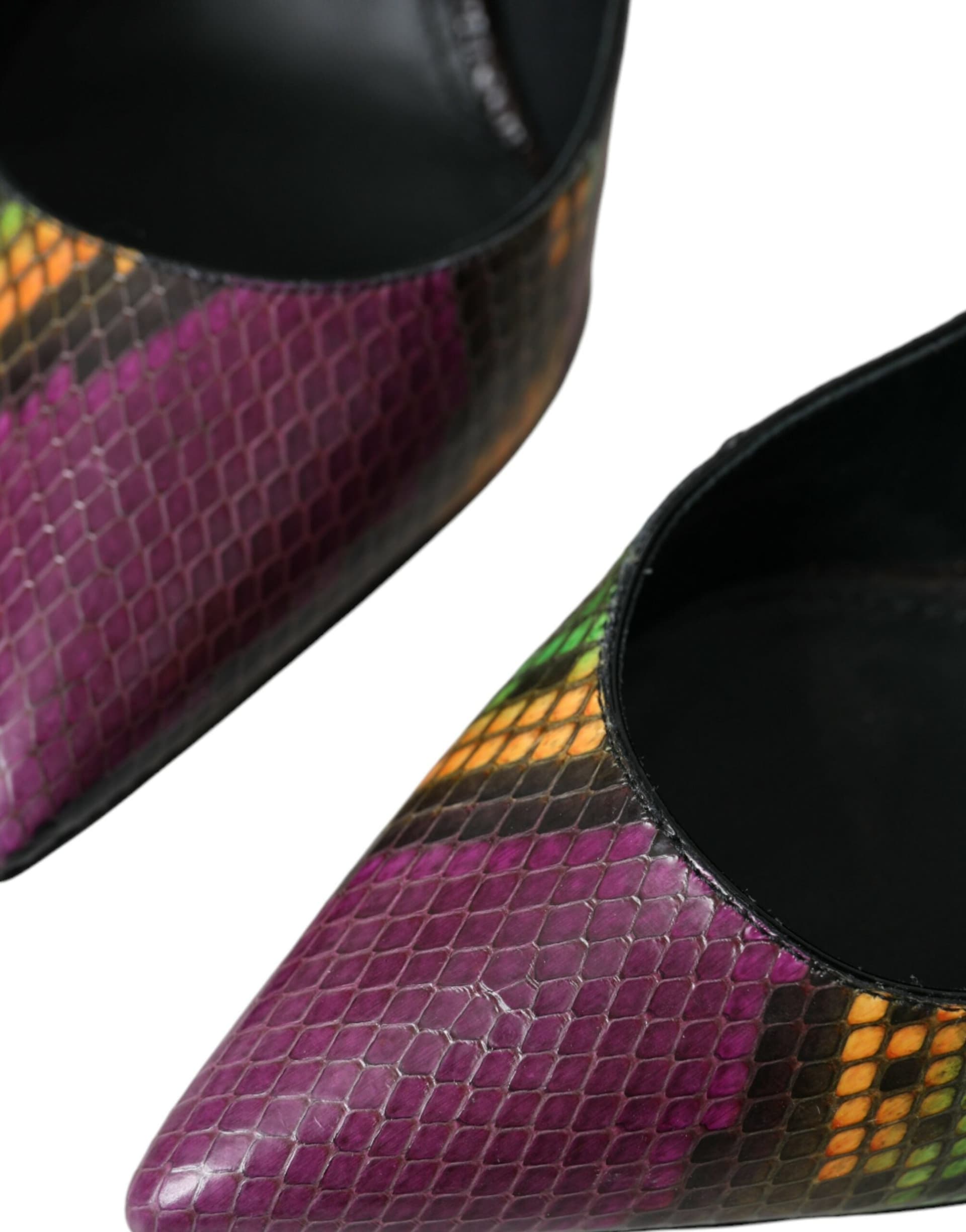 Dolce & Gabbana Multicolor Exotic Leather Heels Pumps Shoes - 8