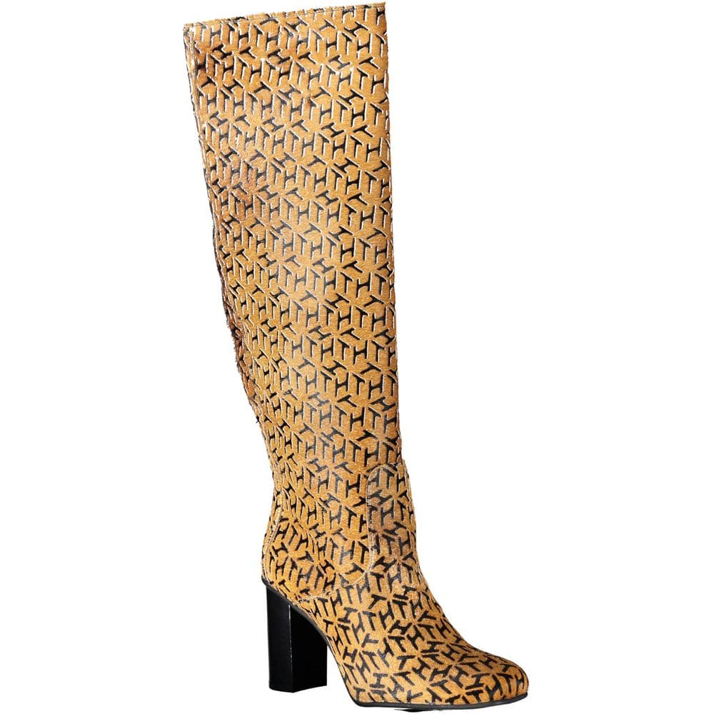 Tommy Hilfiger Beige Leather Women Boot - 2