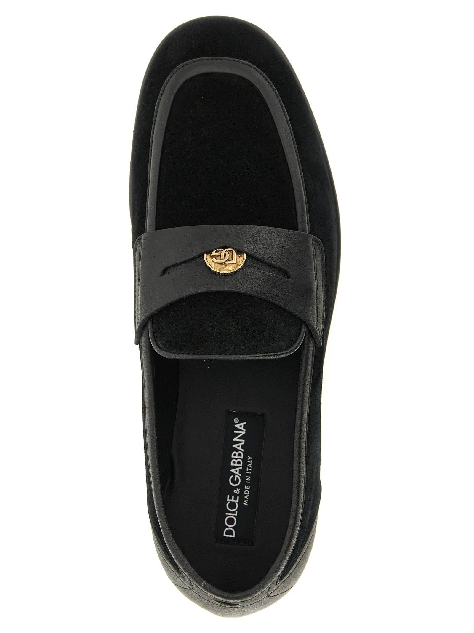 Dolce & Gabbana Black Calfskin Slip-On Loafers - 4