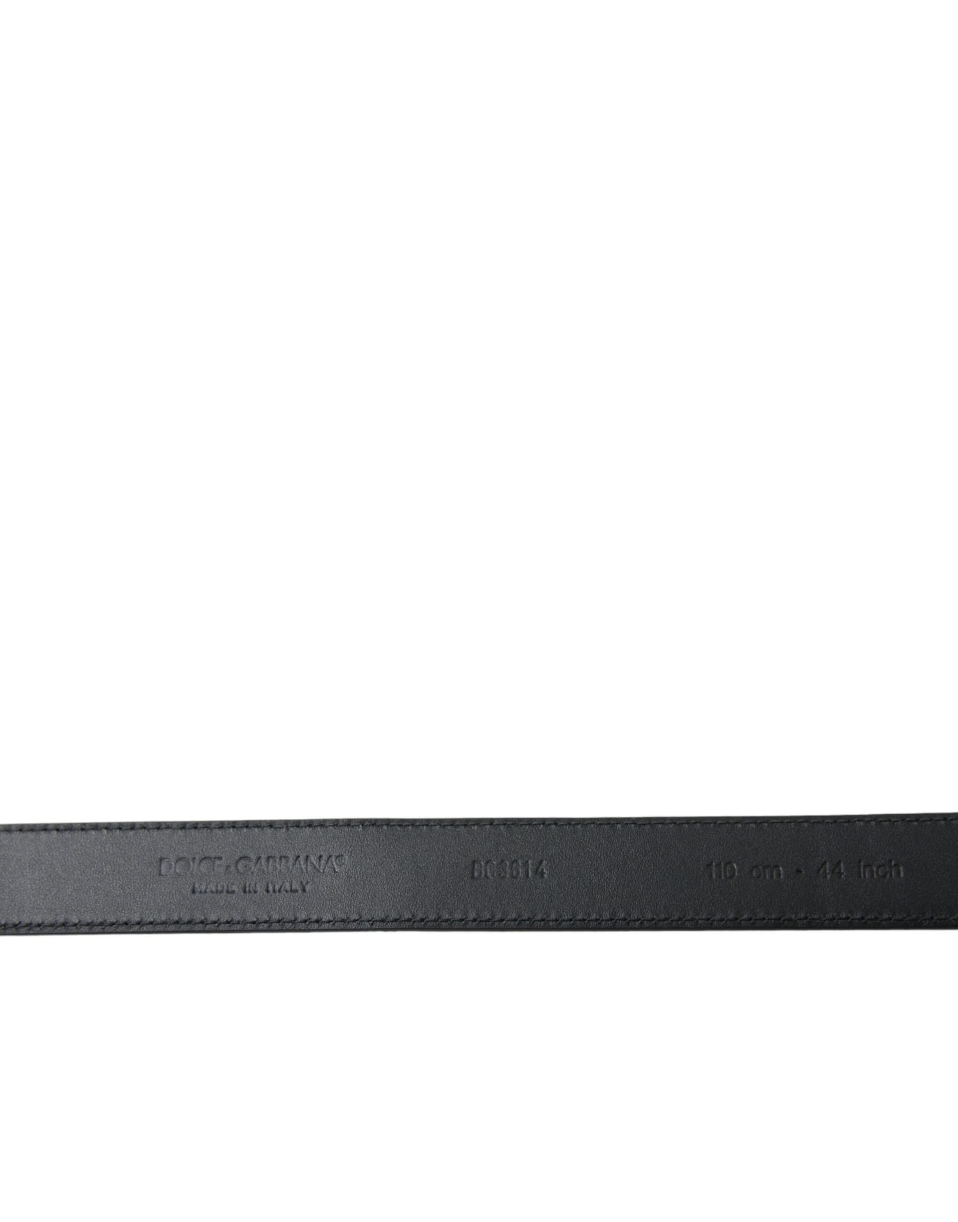 Dolce & Gabbana Black Goat Leather Antique Metal Buckle Belt - 3