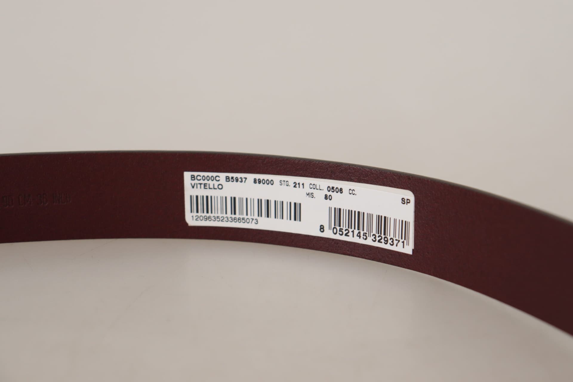 Dolce & Gabbana Maroon Calf Leather Silver Tone Metal Buckle Belt - 4
