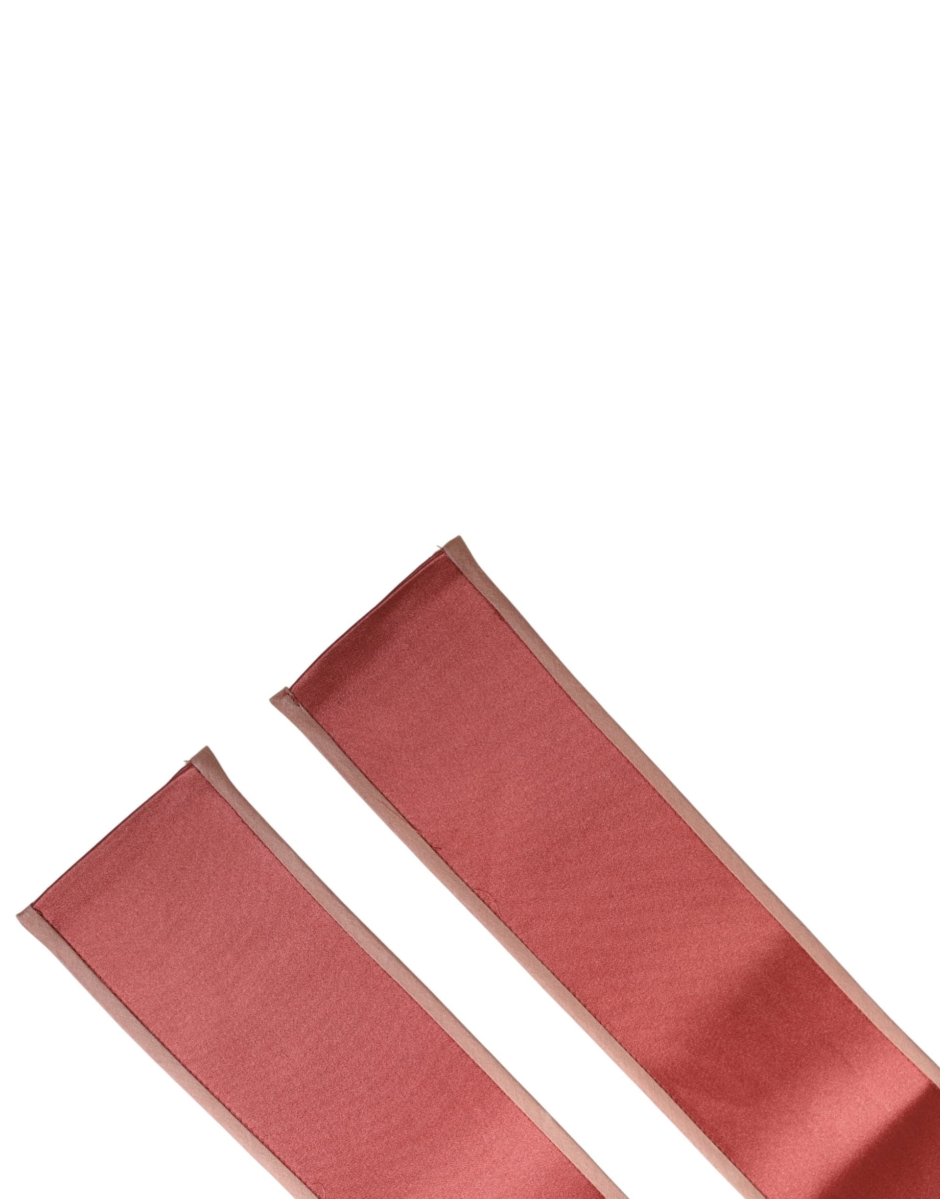 Dolce & Gabbana Pink Silk Satin Waist Women Cintura Belt - 4