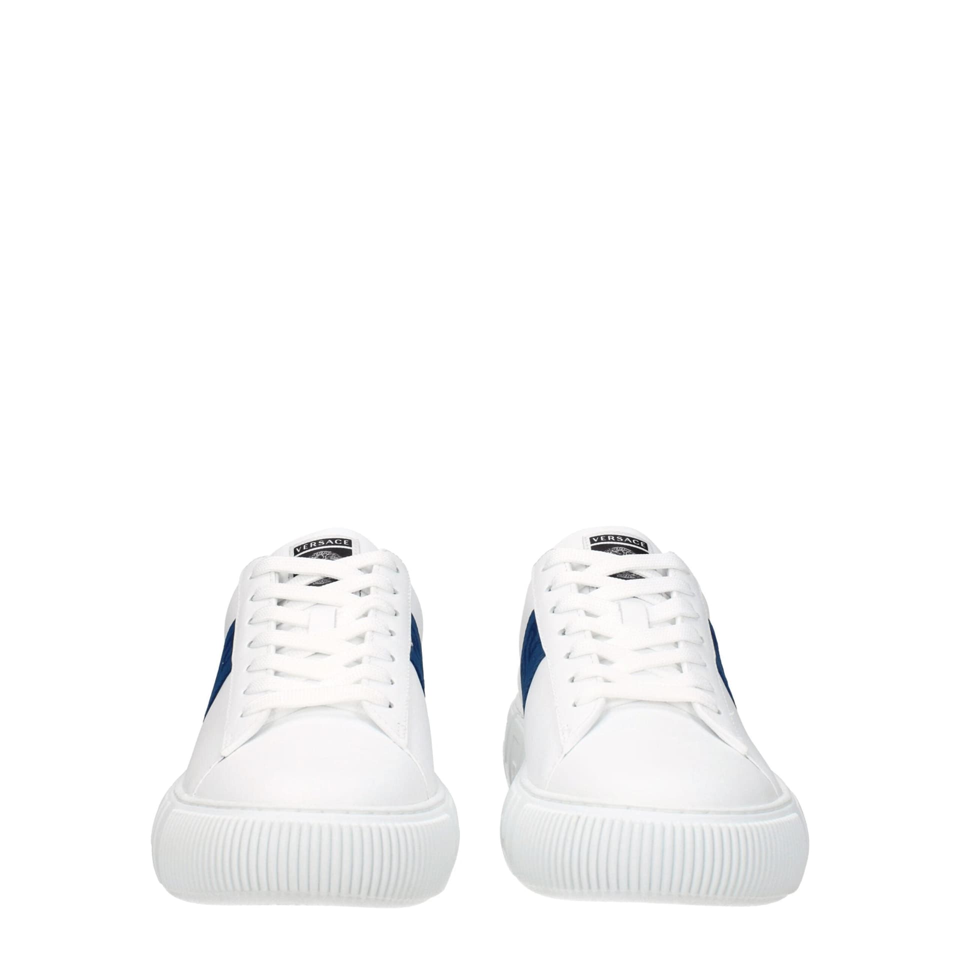 Versace White Leather Low Top Sneakers - 3