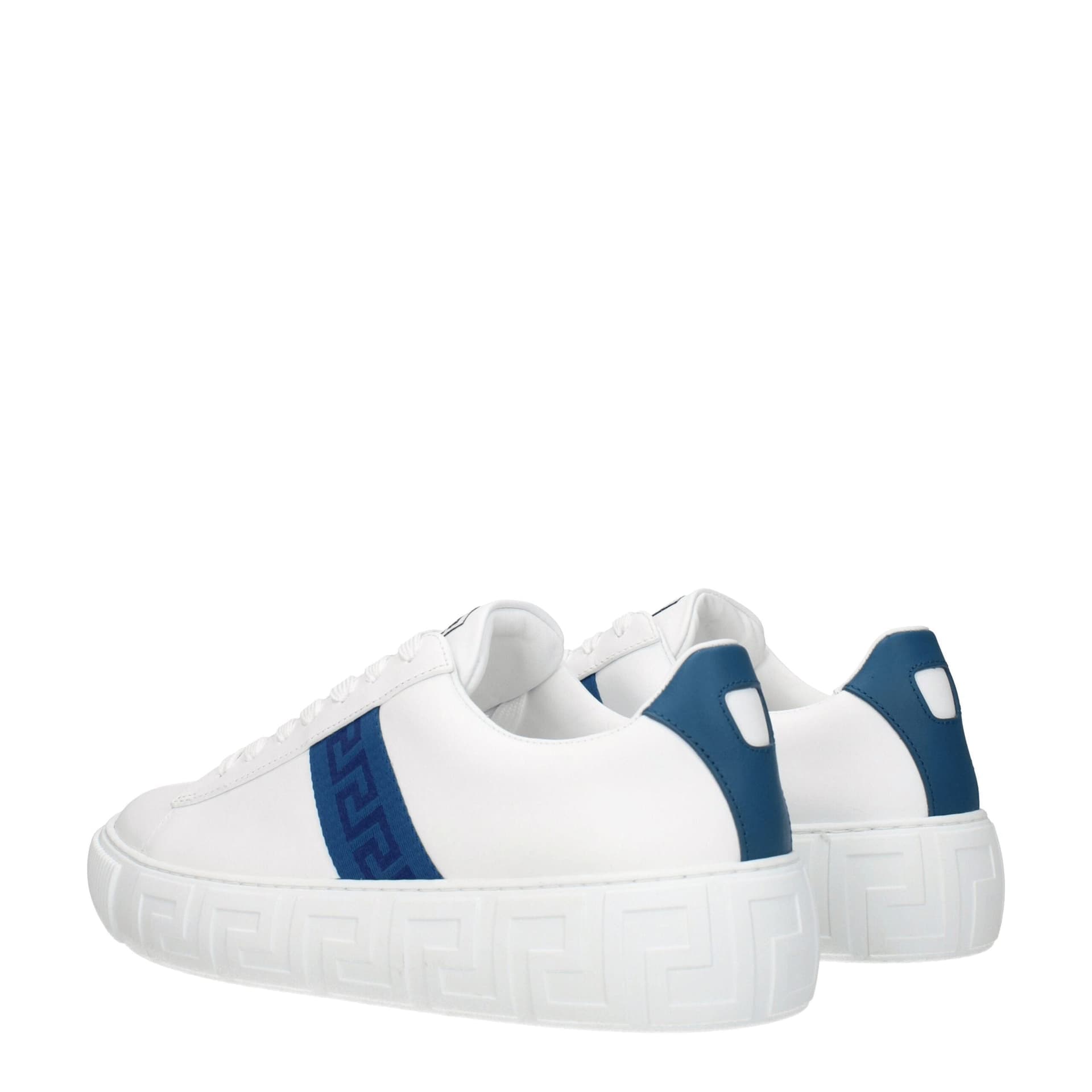 Versace White Leather Low Top Sneakers - 4