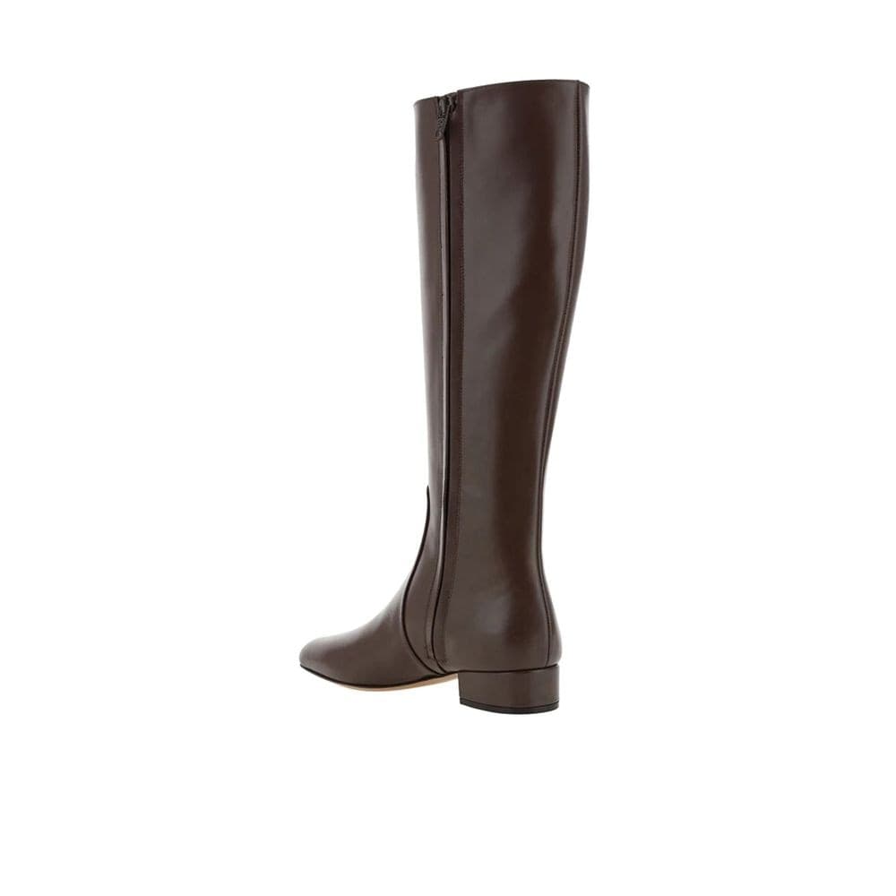 Valentino Garavani Brown Calfskin Flat Boots - 3