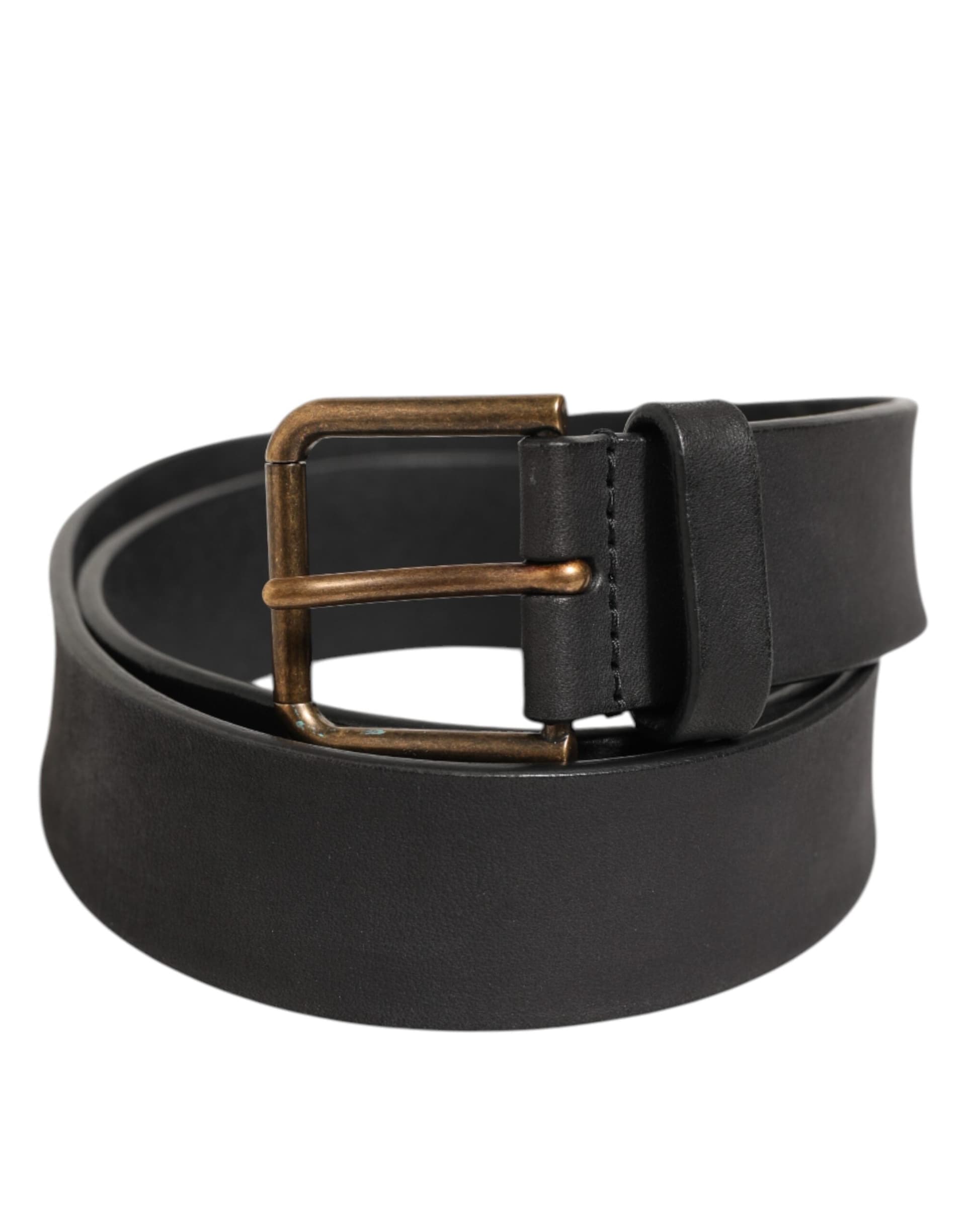 Dolce & Gabbana Black Leather Metal Buckle Classic Men Belt - 2