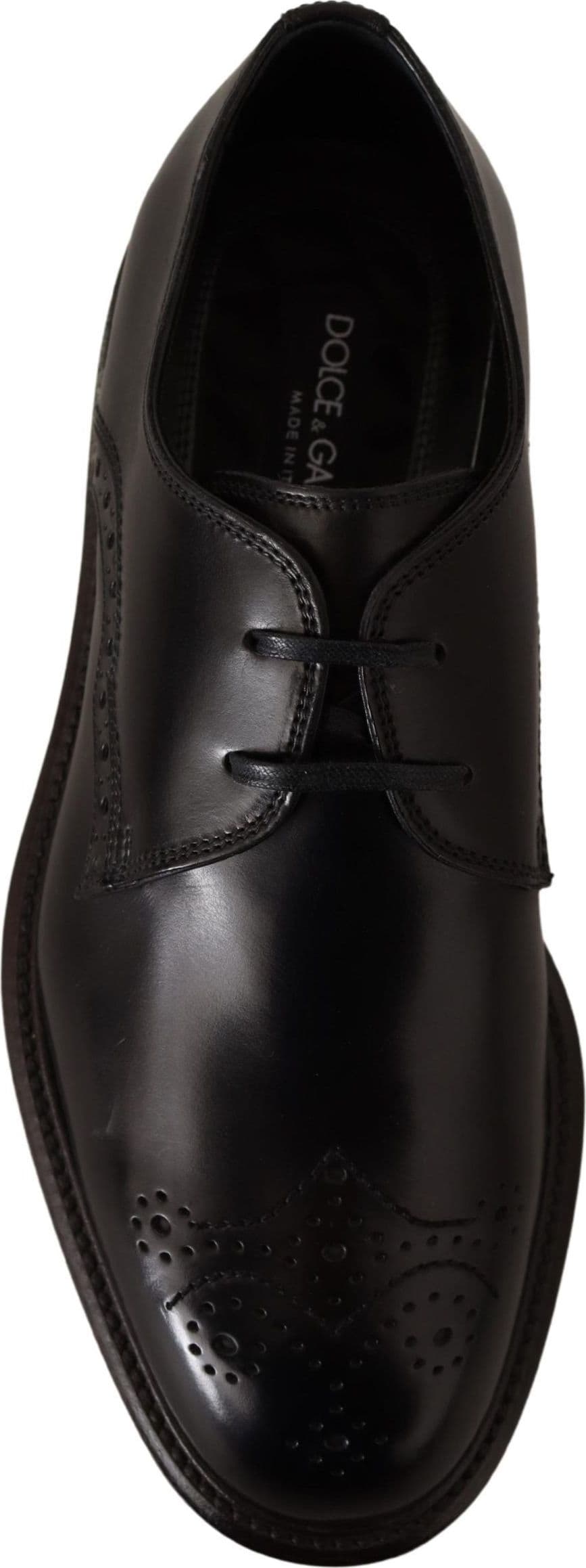 Dolce & Gabbana Black Leather Dress Formal Derby Shoes - 2