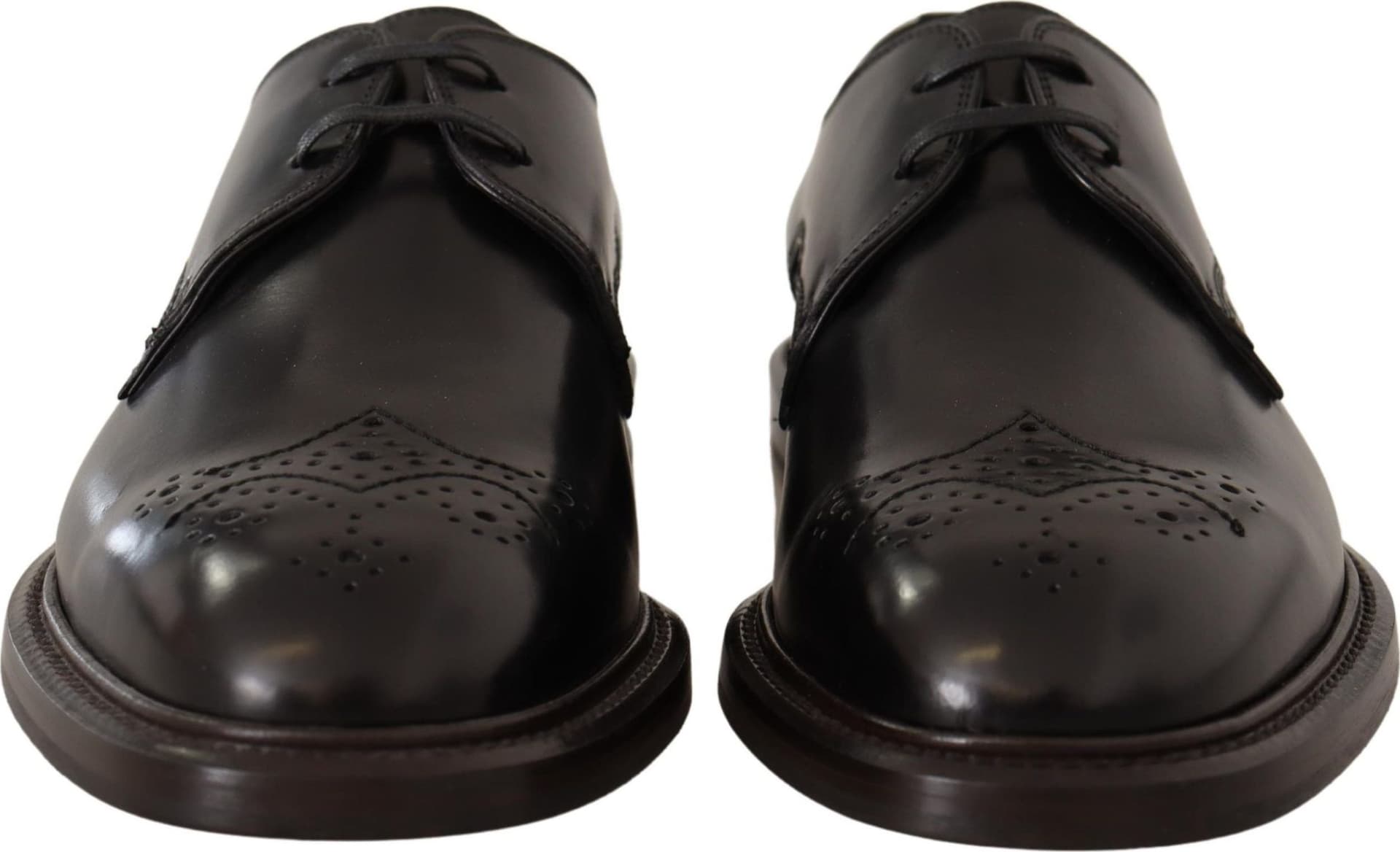 Dolce & Gabbana Black Leather Dress Formal Derby Shoes - 3