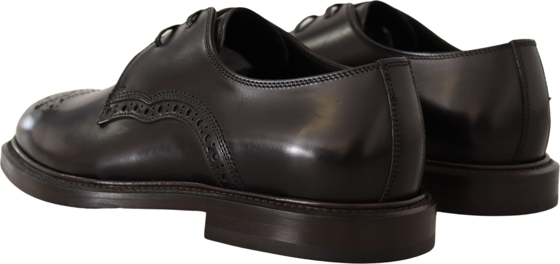 Dolce & Gabbana Black Leather Dress Formal Derby Shoes - 5