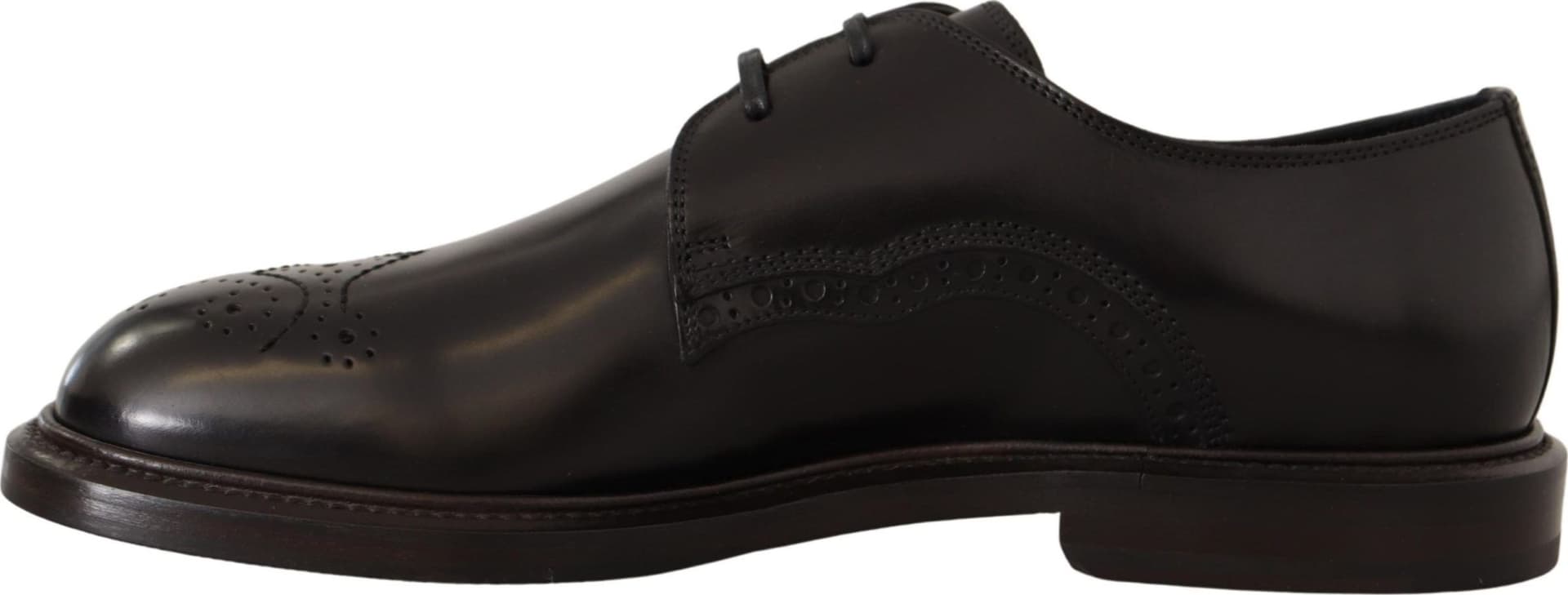 Dolce & Gabbana Black Leather Dress Formal Derby Shoes - 6