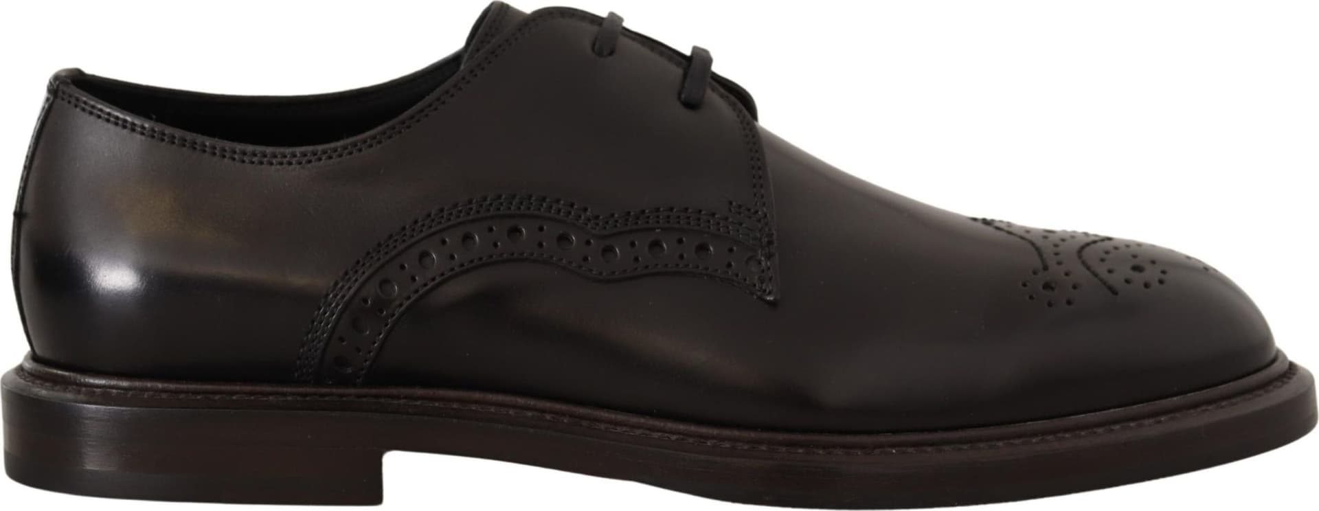 Dolce & Gabbana Black Leather Dress Formal Derby Shoes - 7