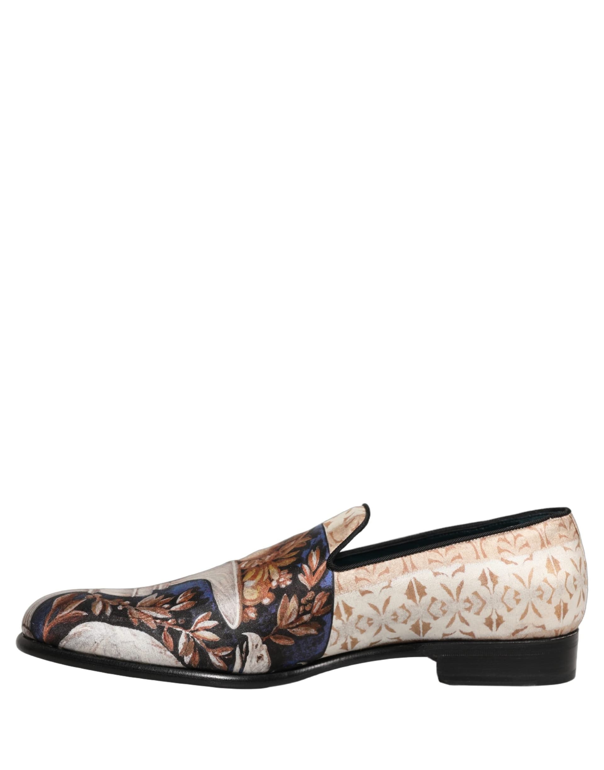 Dolce & Gabbana Multicolor Fruit Print Velvet Loafers Shoes - 5