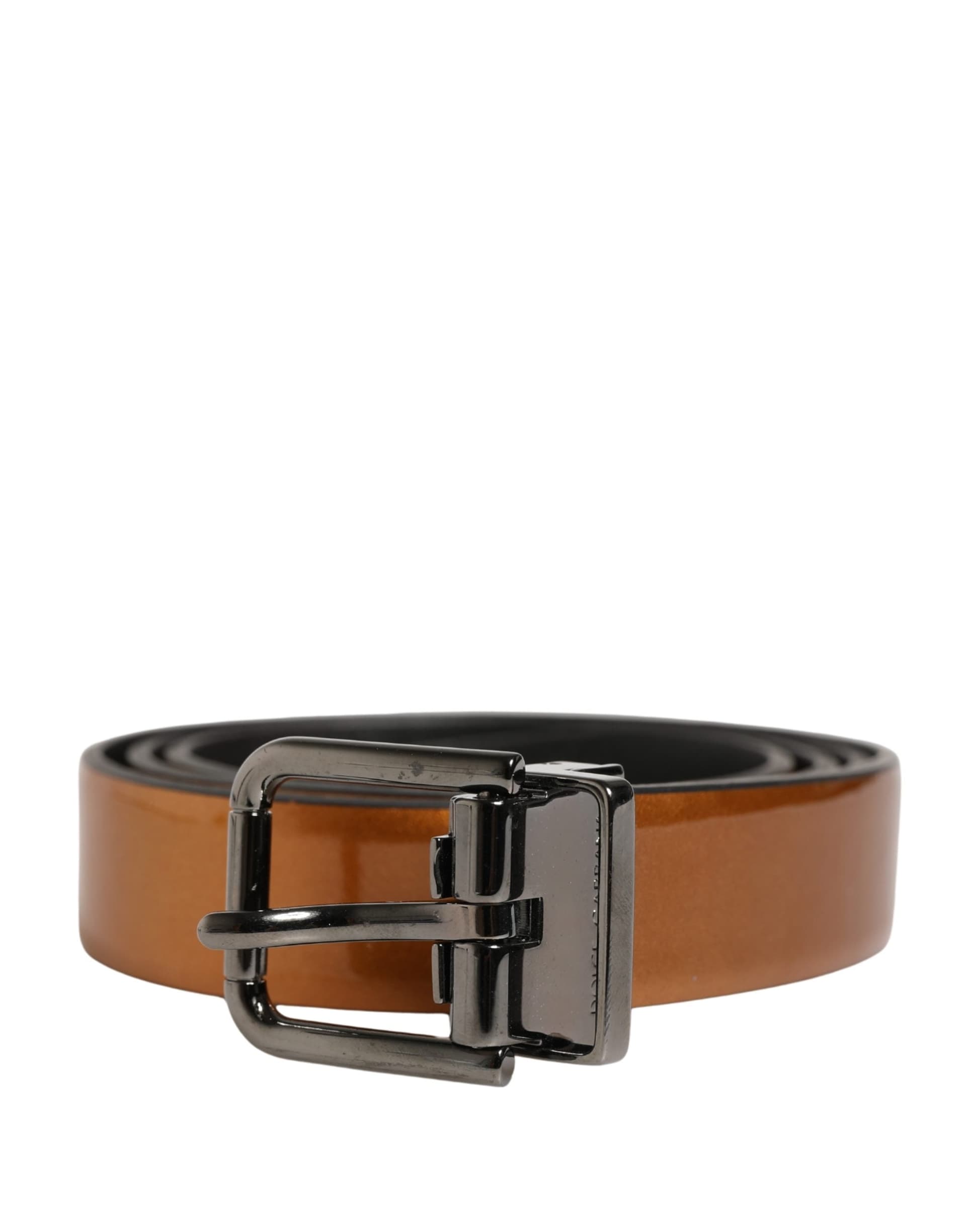 Dolce & Gabbana Men Brown Classic Leather Metal Buckle Belt - 2