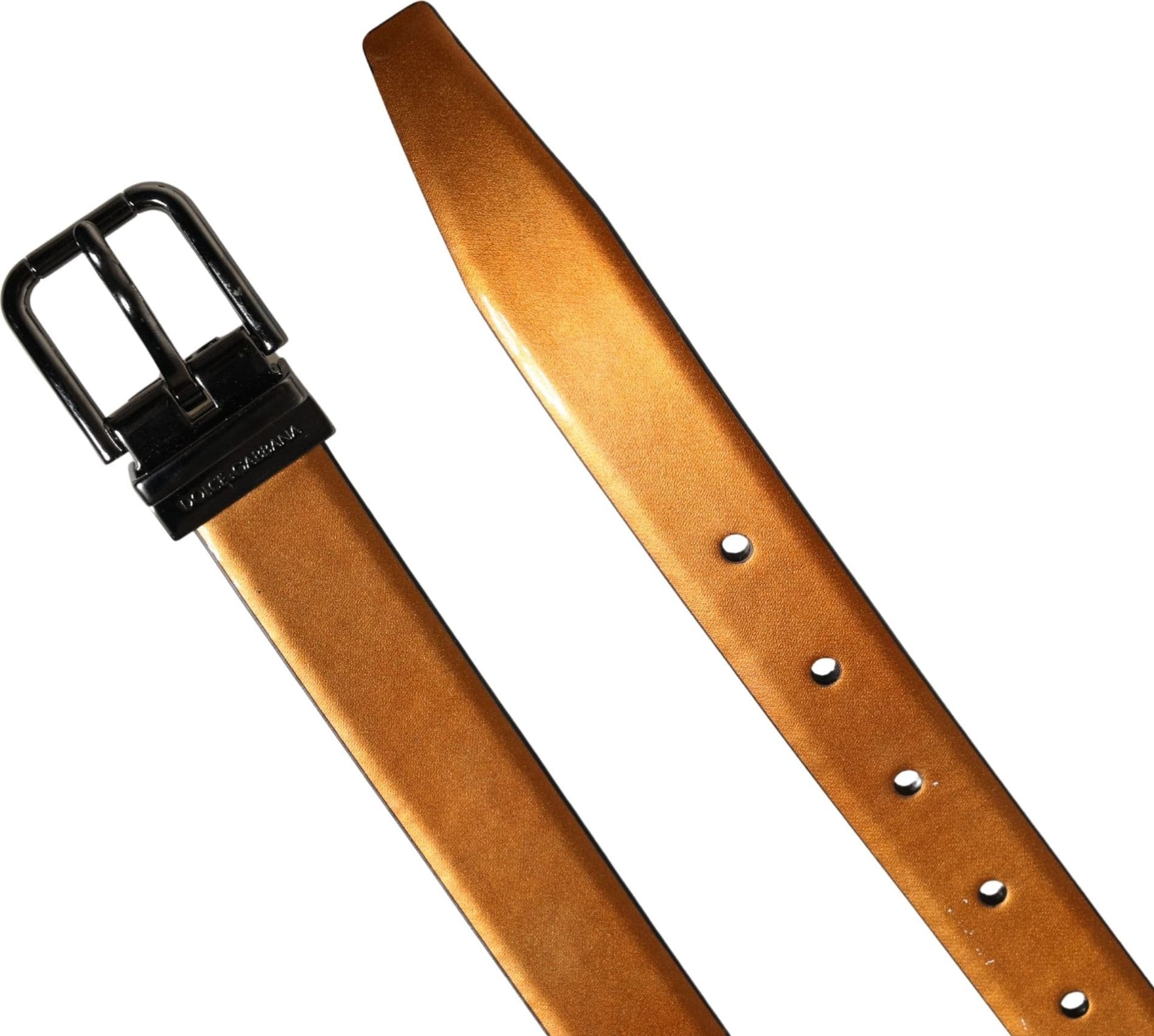Dolce & Gabbana Men Brown Classic Leather Metal Buckle Belt - 7