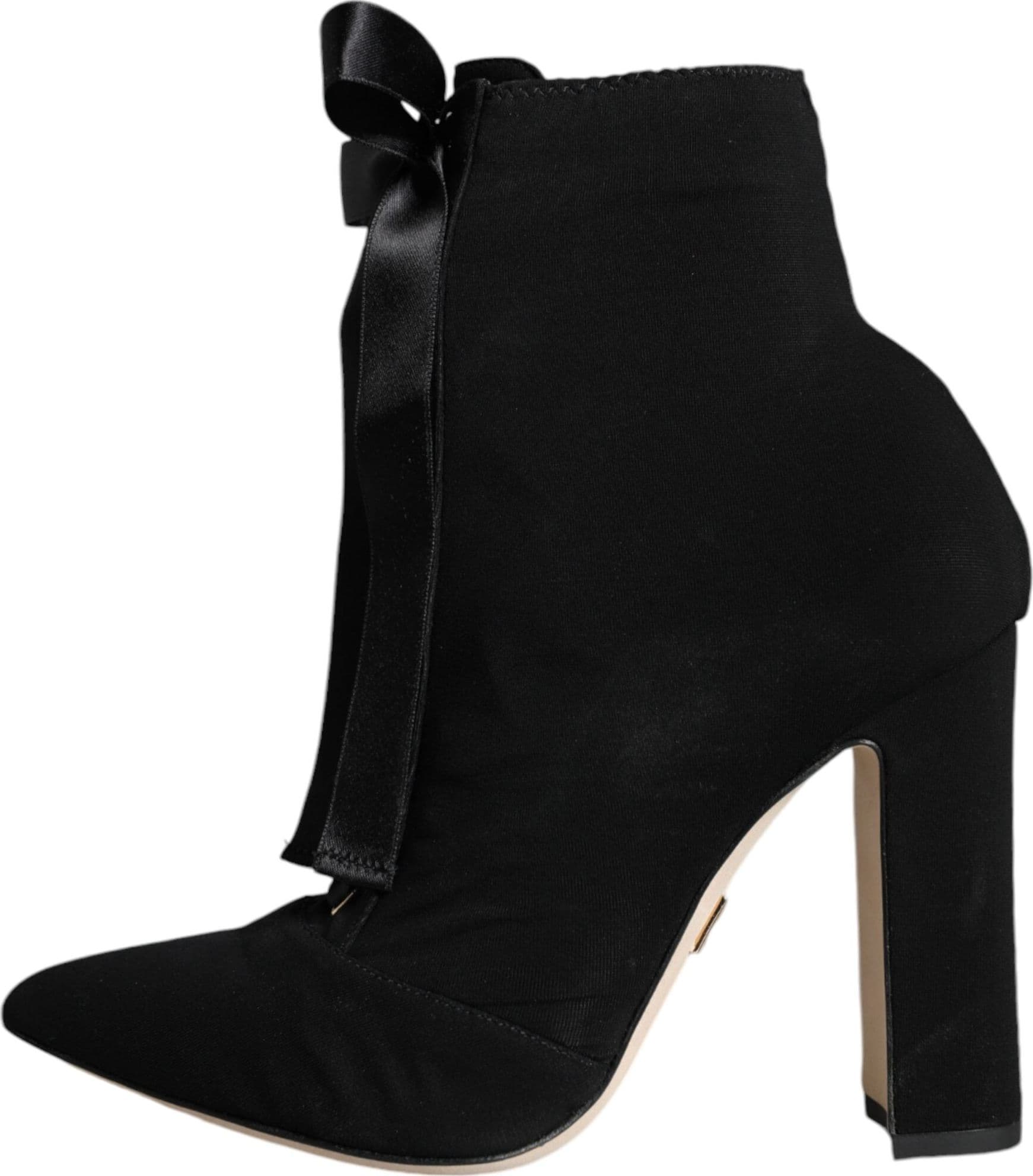 Dolce & Gabbana Black Jersey Stretch Ankle Booties Shoes - 5
