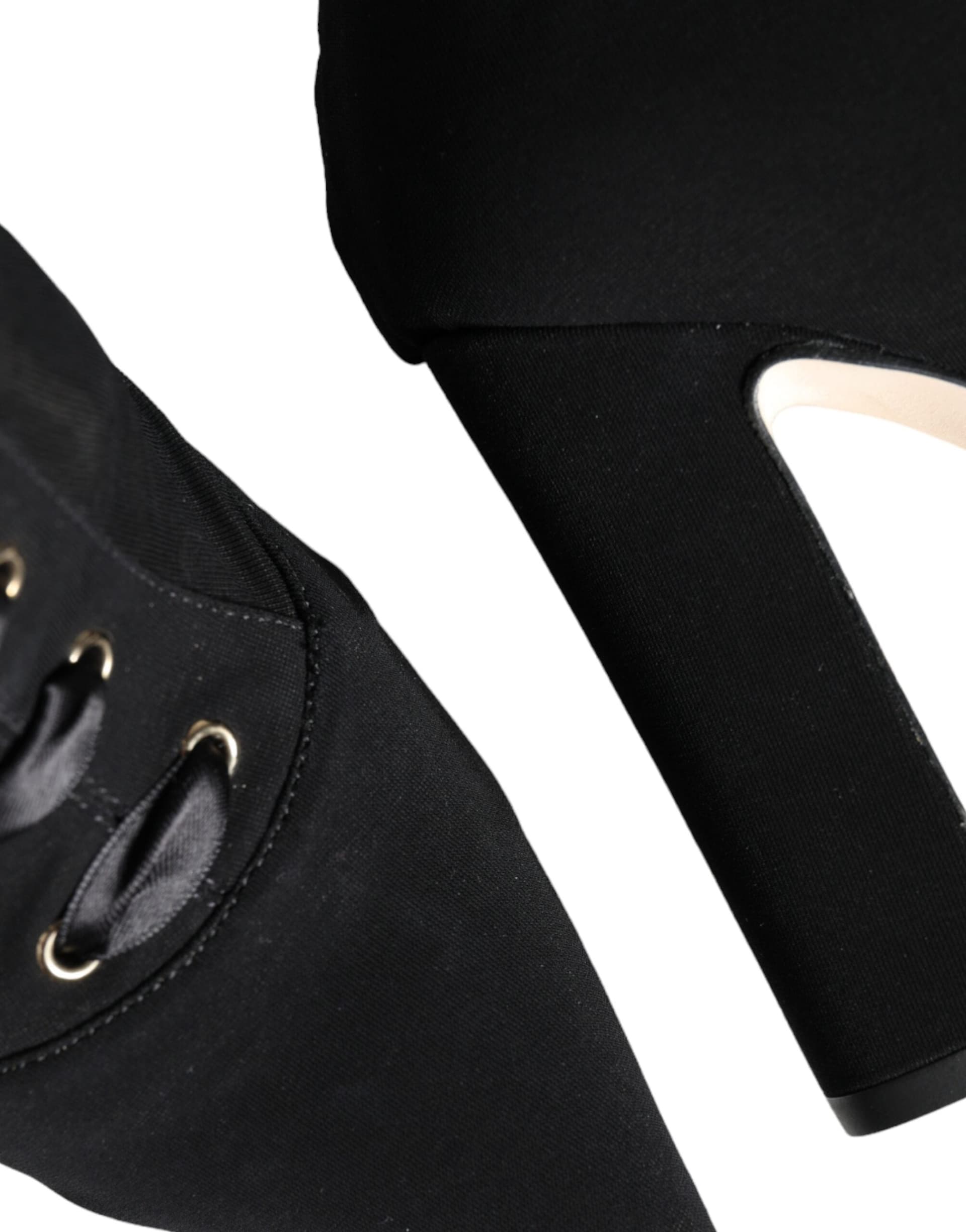 Dolce & Gabbana Black Jersey Stretch Ankle Booties Shoes - 8