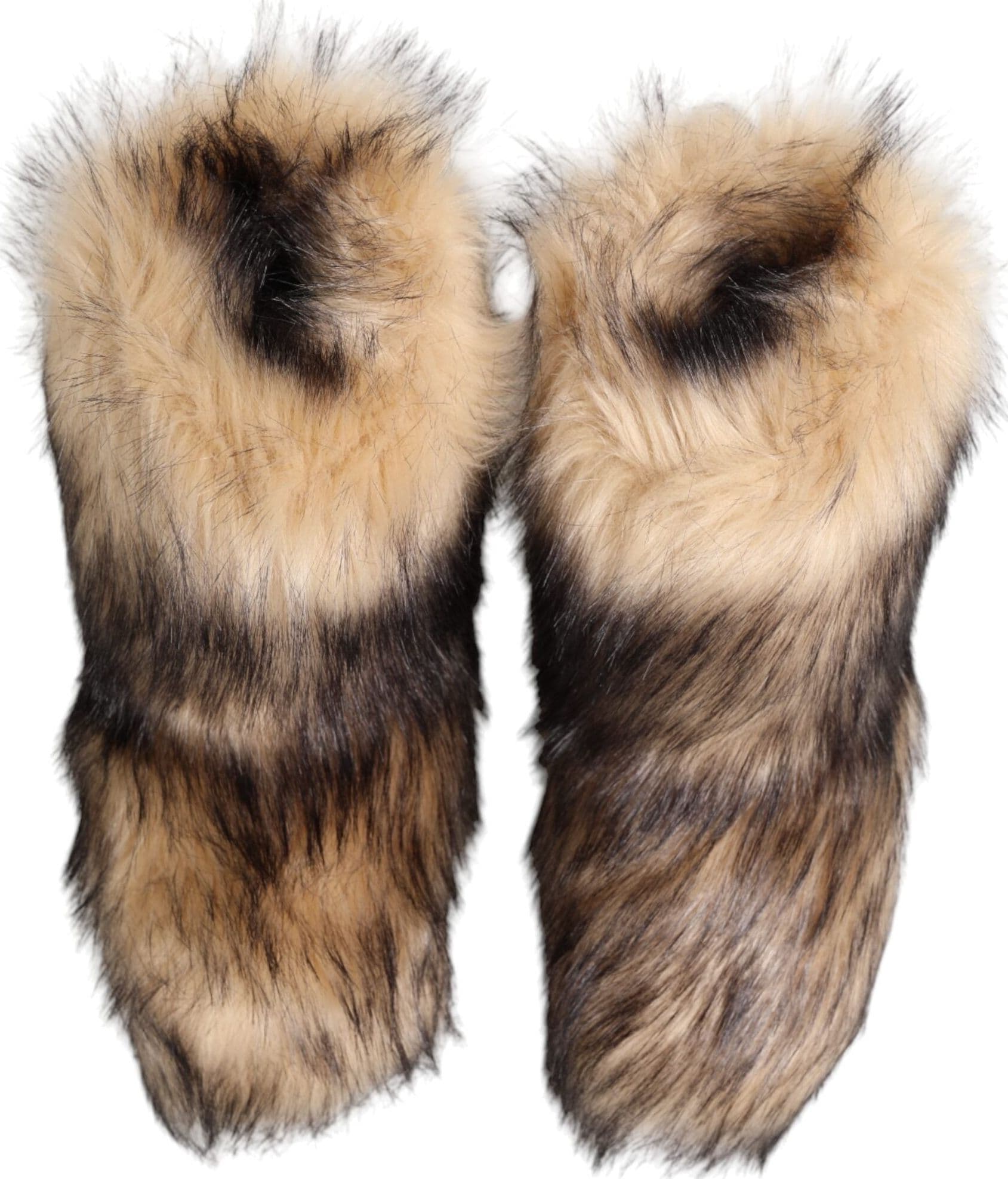 Dolce & Gabbana Brown Faux Skim Ski Fur Men Short Boots Shoes - 2