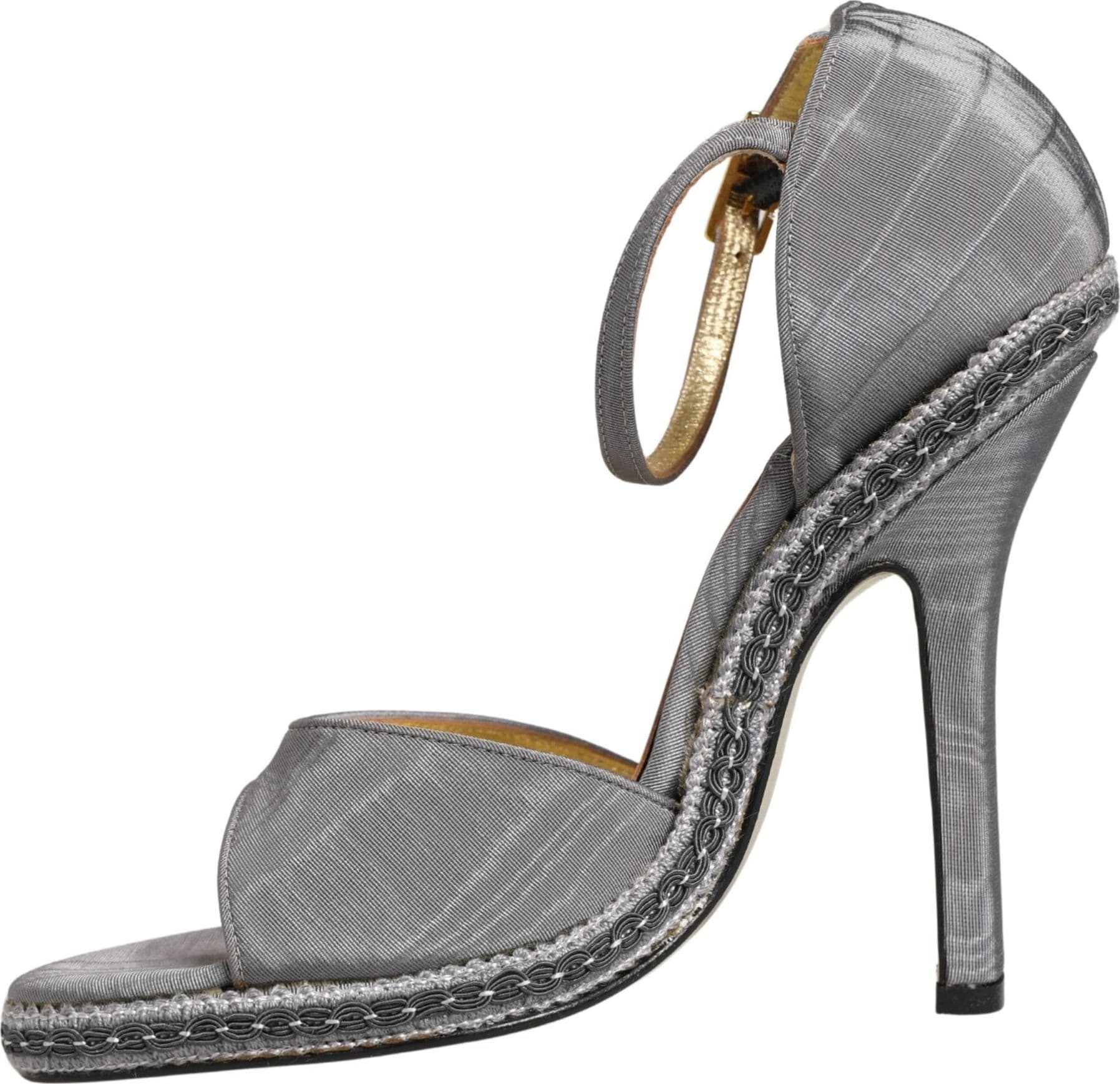 Dolce & Gabbana Gray High Heeled Sandals Ankle Strap Shoes - 4