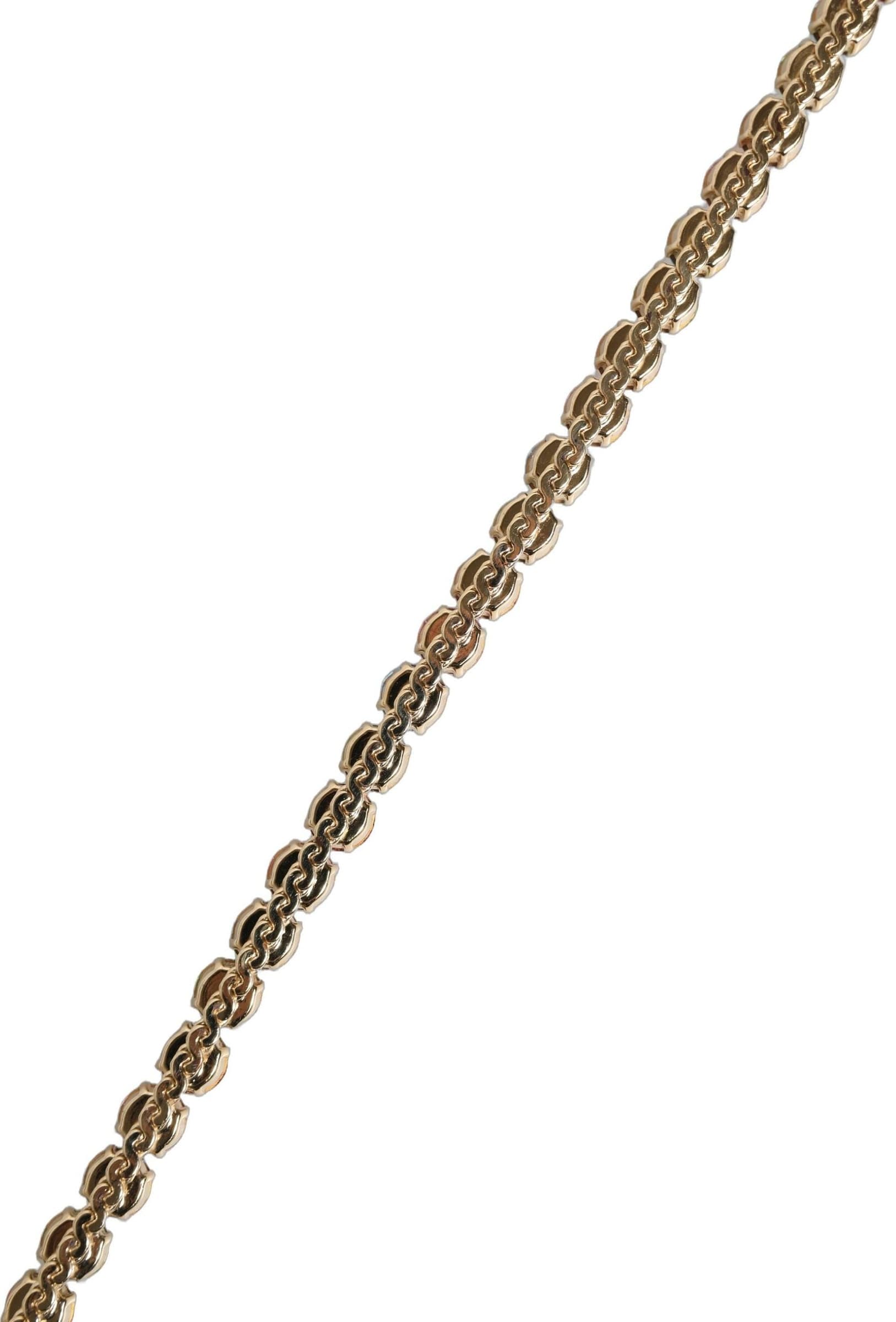 Dolce & Gabbana Pink Leather Crystal Chain Embellished Belt - 6