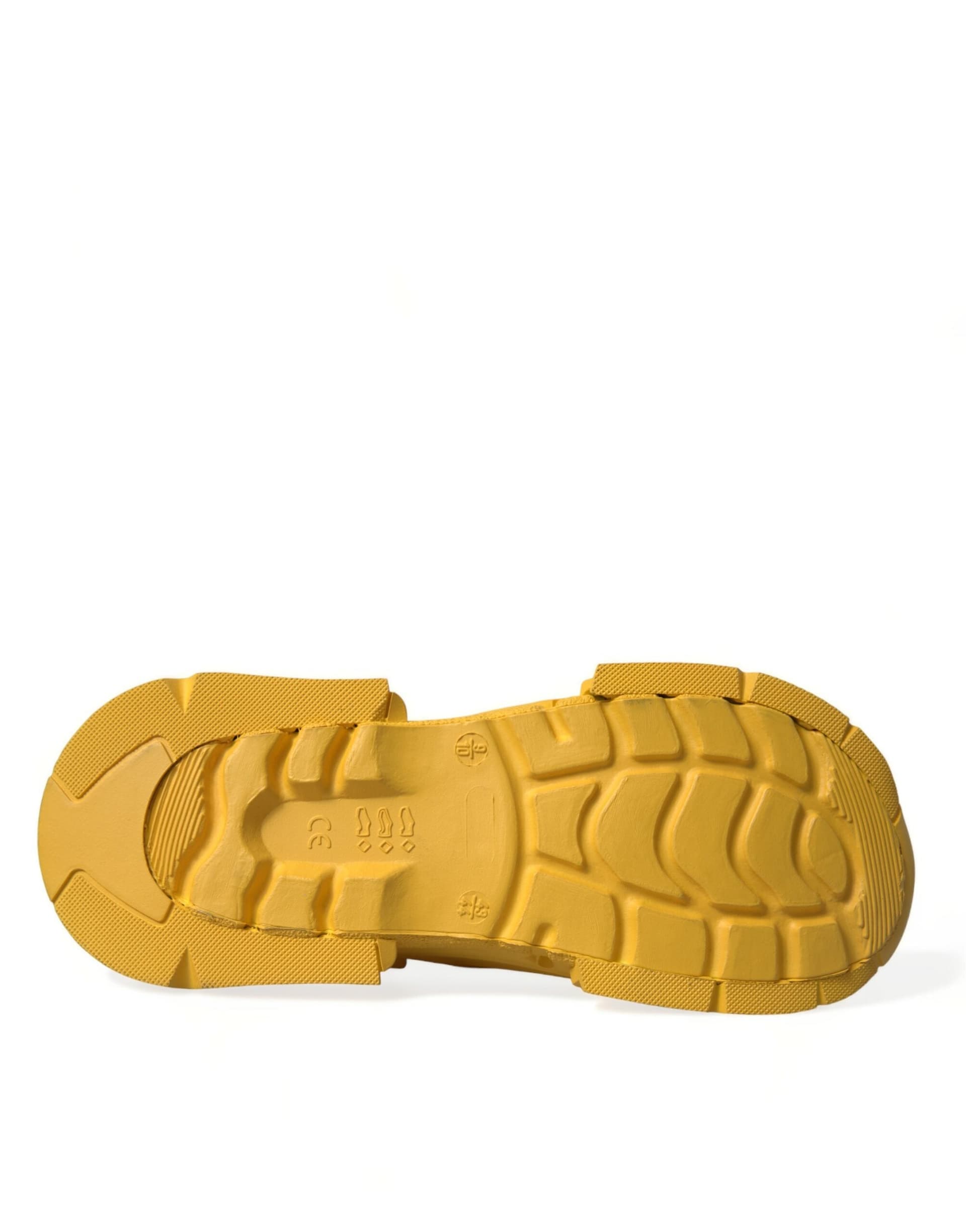 Dolce & Gabbana Yellow Green Rubber Clogs Men Slippers Men Shoes - 6