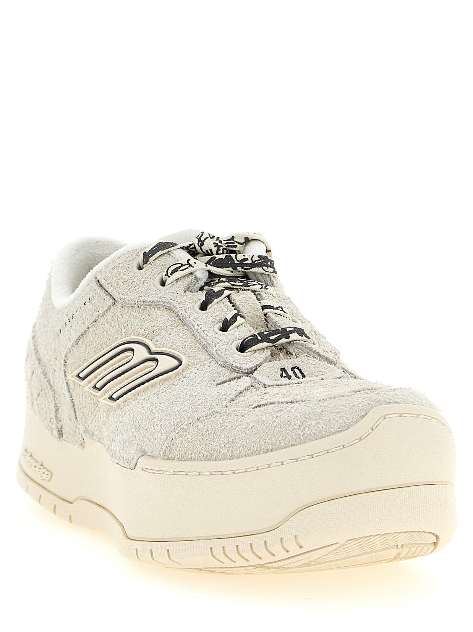 Balenciaga Beige Bovine Leather Platform Sneakers - 2