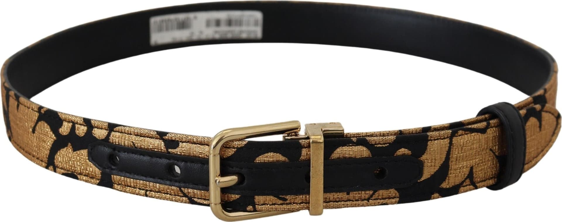 Dolce & Gabbana Multicolor Jacquard Leather Logo Buckle Belt - 4