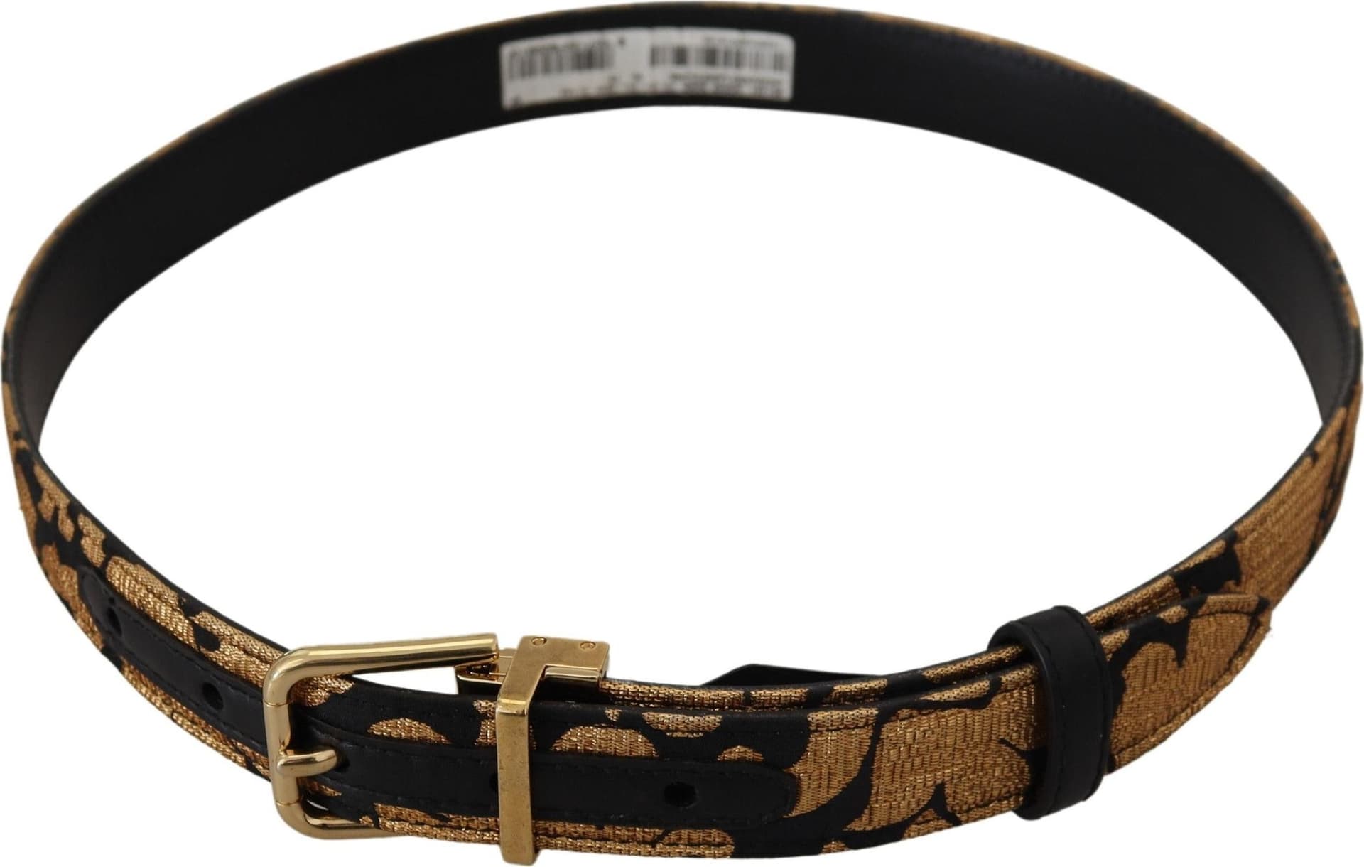 Dolce & Gabbana Multicolor Jacquard Leather Logo Buckle Belt - 5