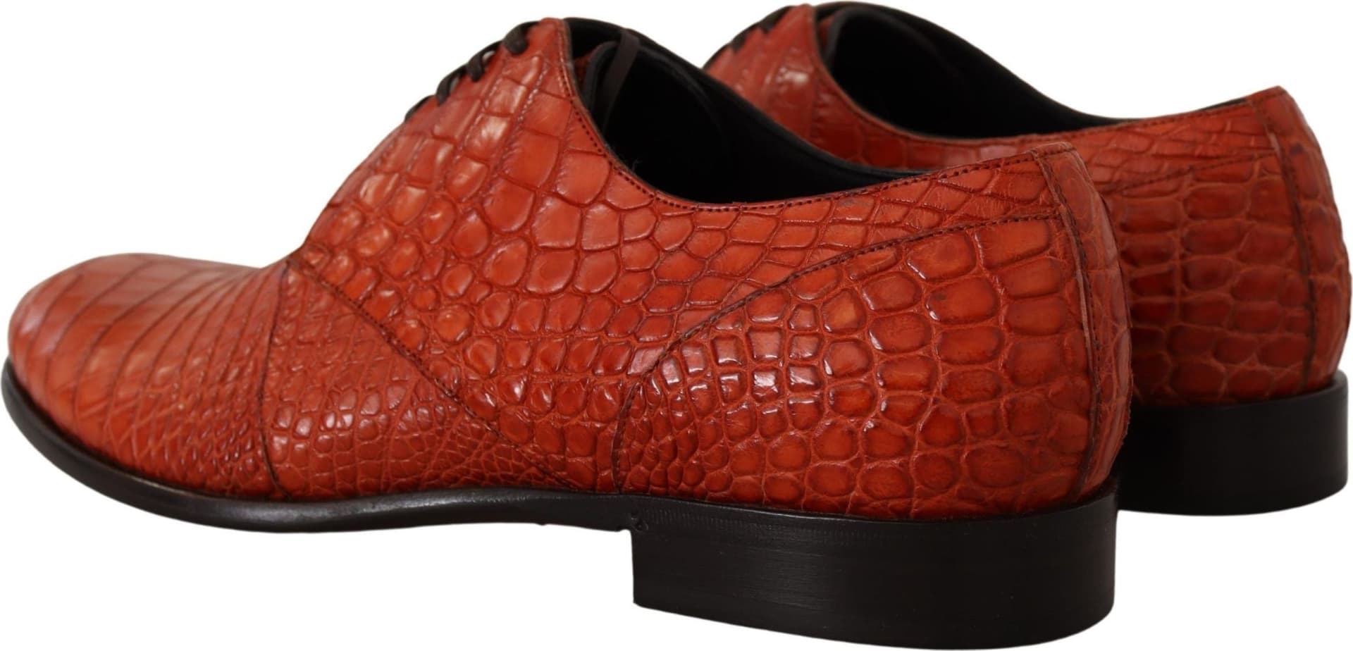Dolce & Gabbana Orange Exotic Leather Dress Derby Shoes - 2