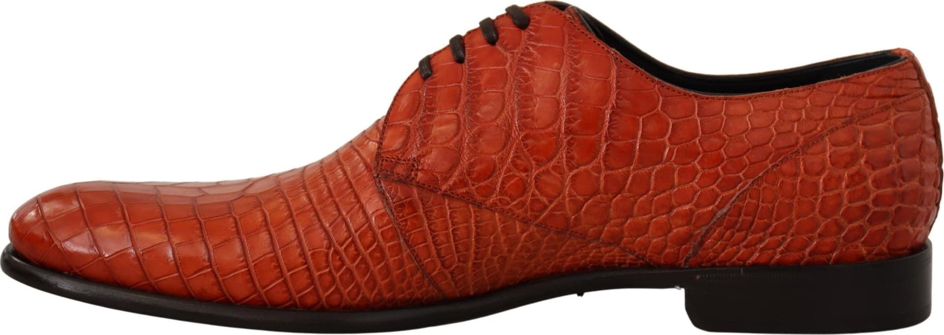 Dolce & Gabbana Orange Exotic Leather Dress Derby Shoes - 3