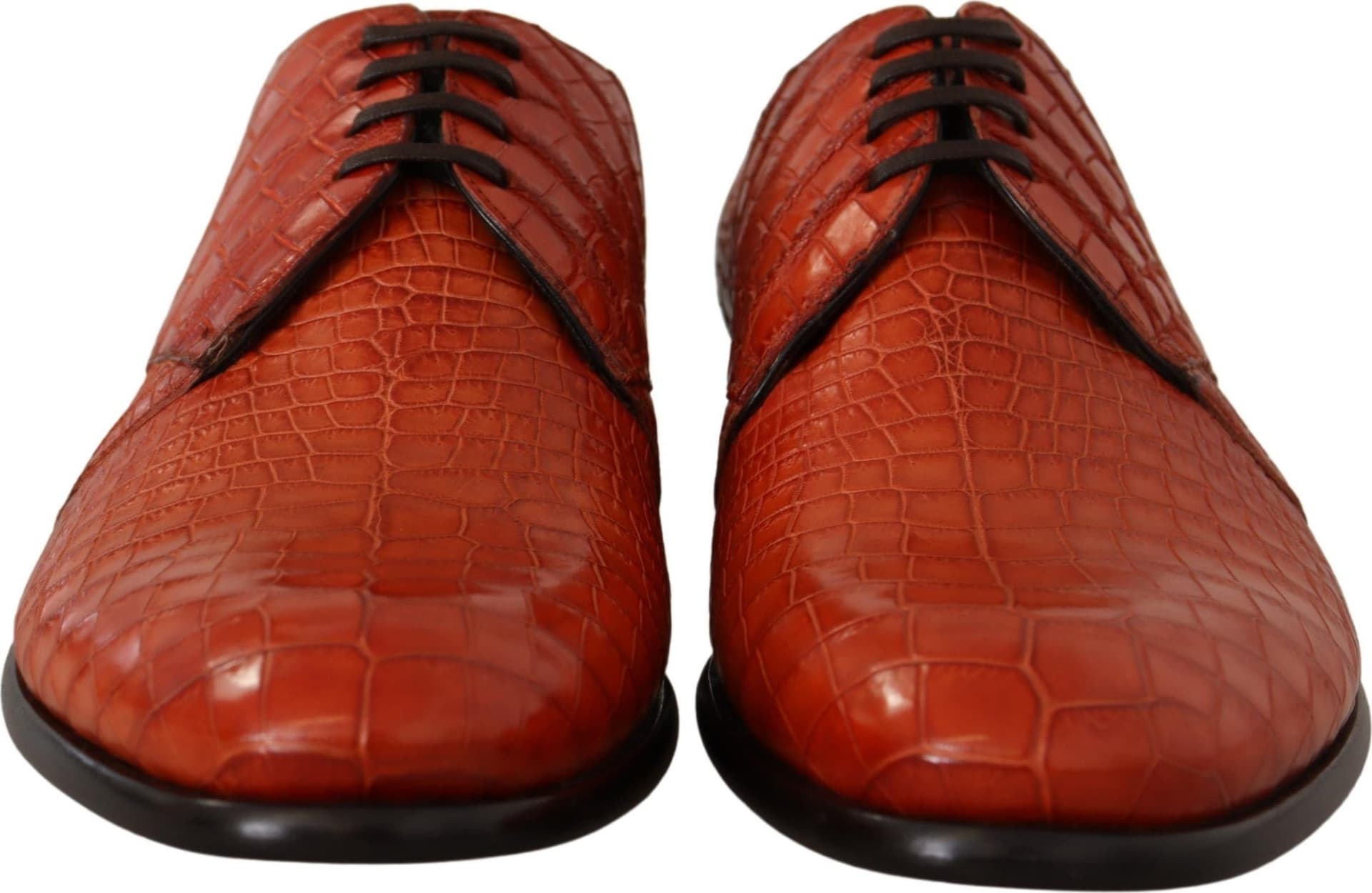 Dolce & Gabbana Orange Exotic Leather Dress Derby Shoes - 6