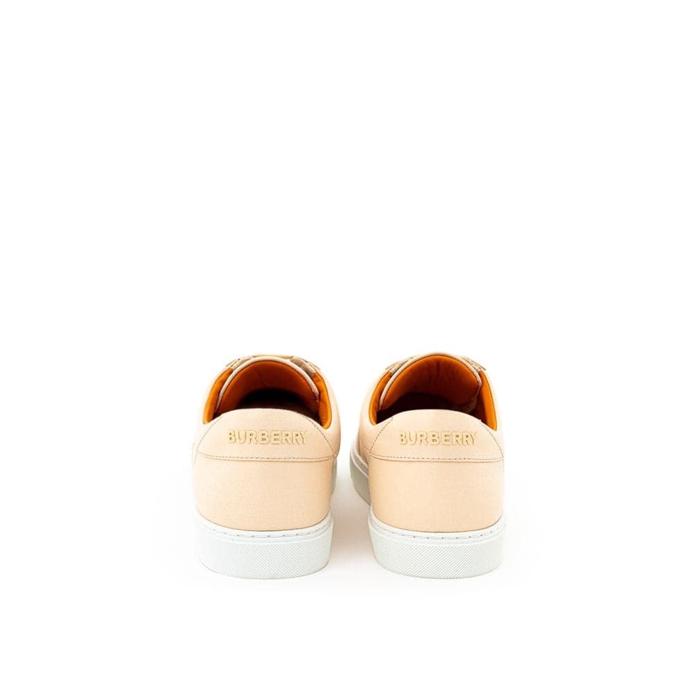 Burberry Pink Leather Low Top Sneakers - 3