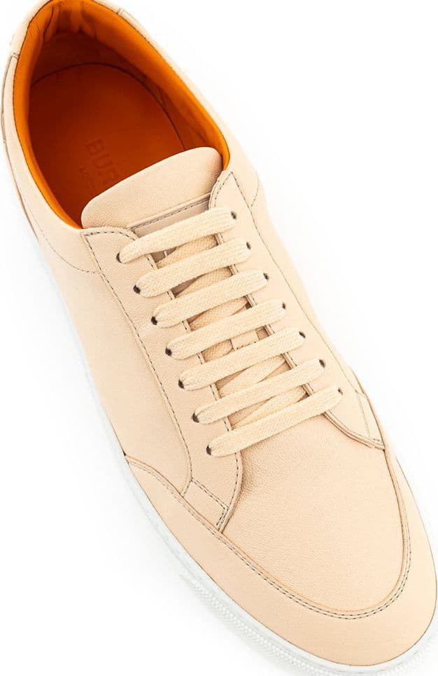 Burberry Pink Leather Low Top Sneakers - 4