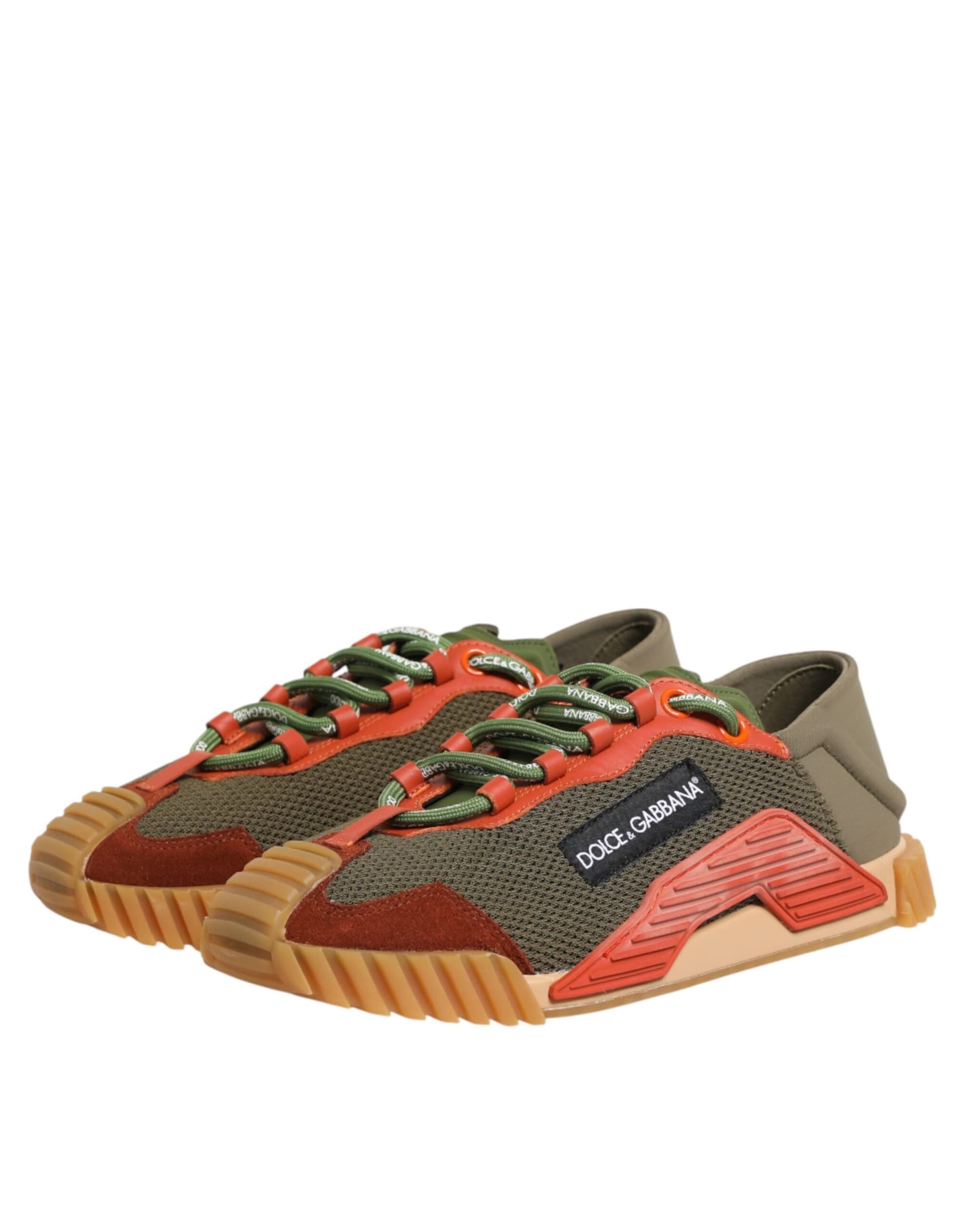 Dolce & Gabbana Multicolor Lace Up Low Top NS1 Sneakers Shoes - 3