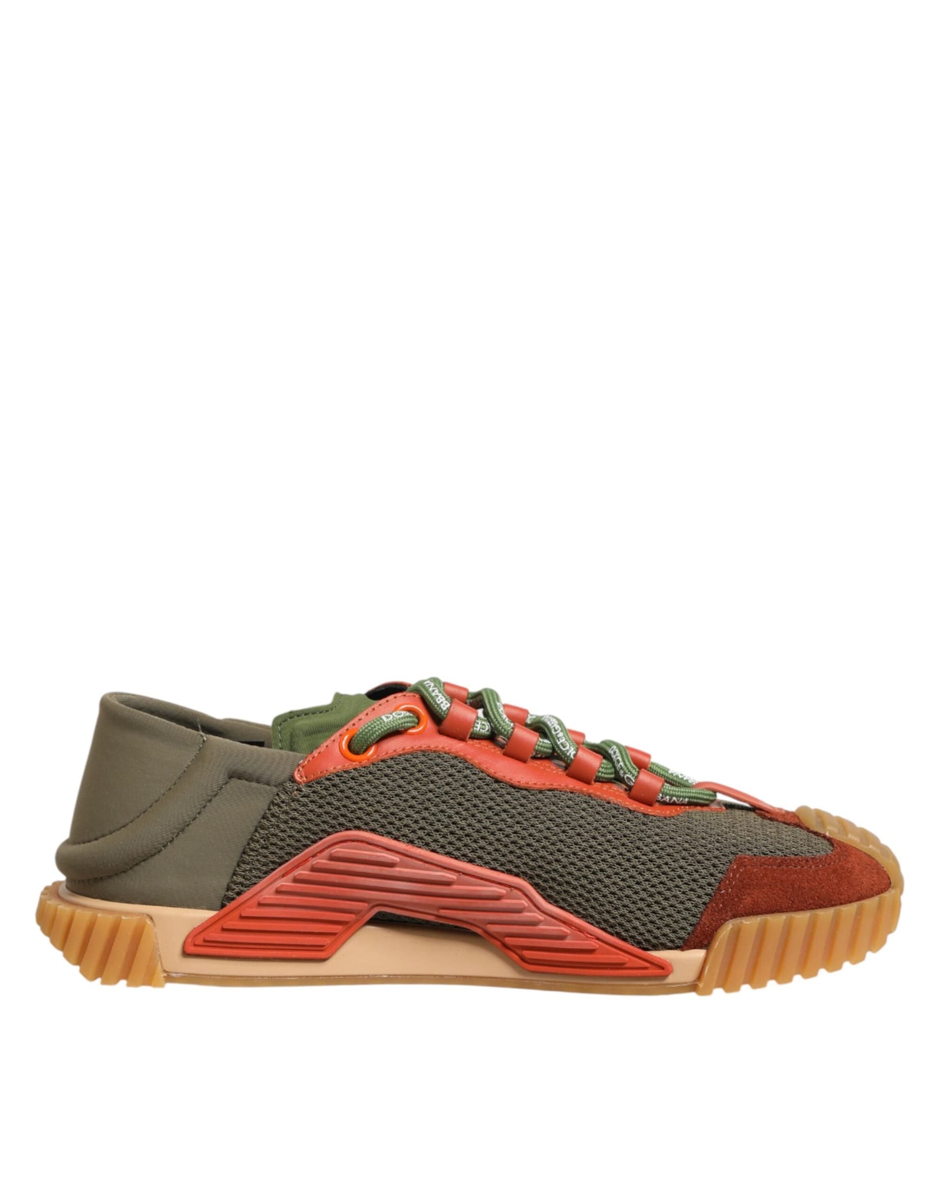 Dolce & Gabbana Multicolor Lace Up Low Top NS1 Sneakers Shoes - 7