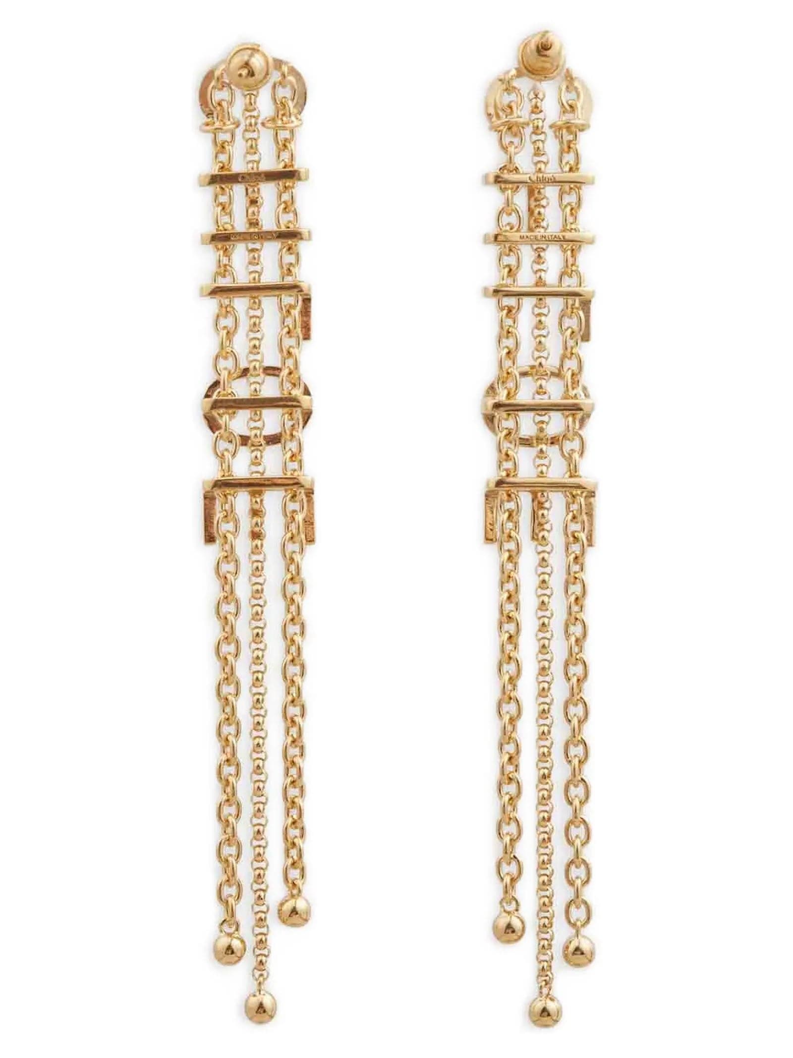 Chloé Gold Brass Earrings - 2