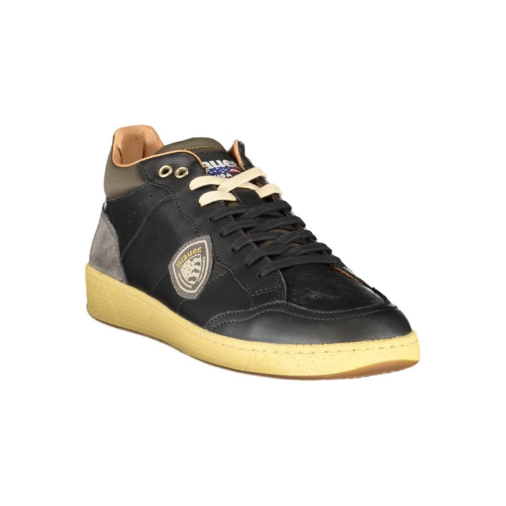 Blauer Black Leather Men Sneaker - 2