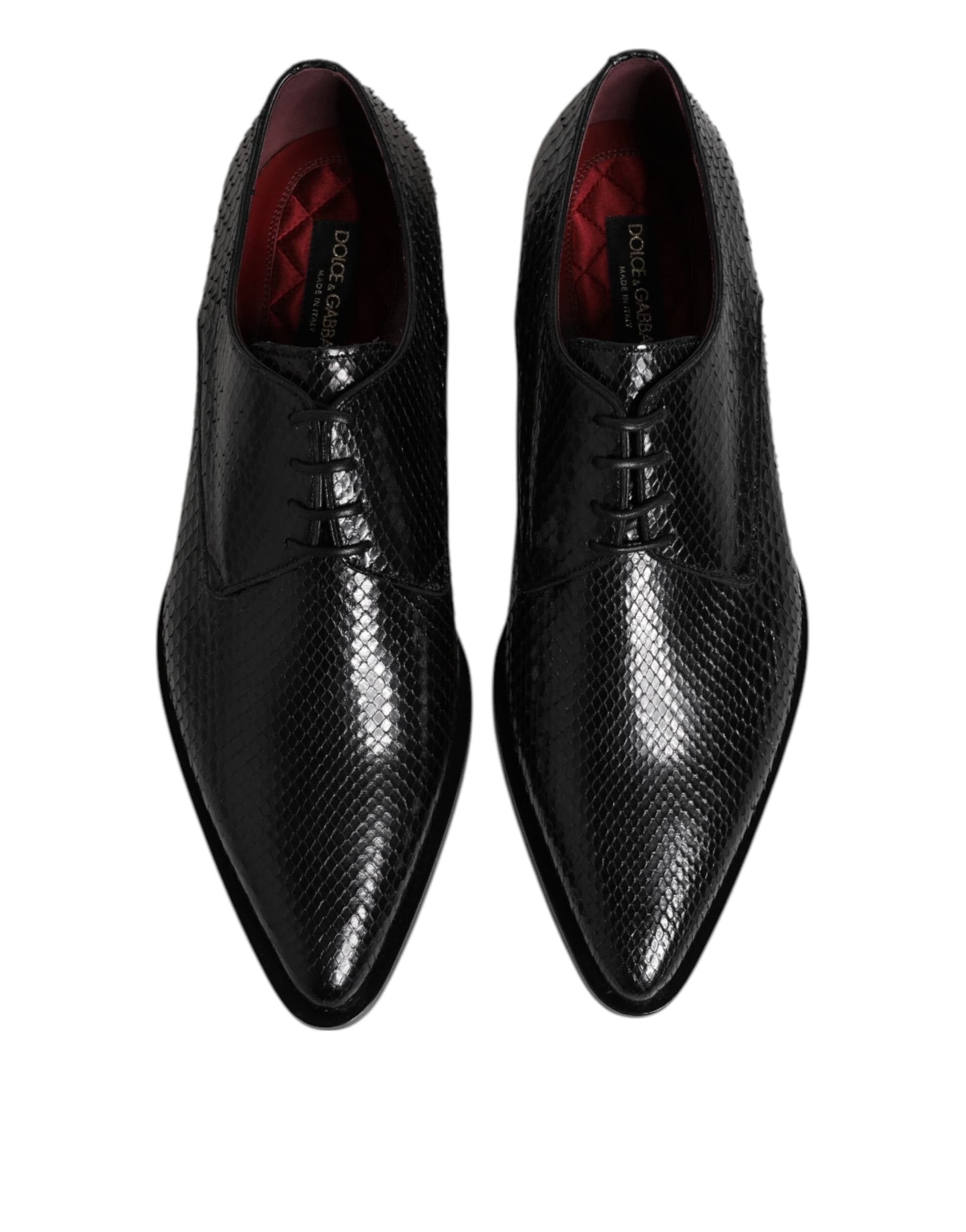Dolce & Gabbana Black Leather Lace Up Dress Men Derby Shoes - 2