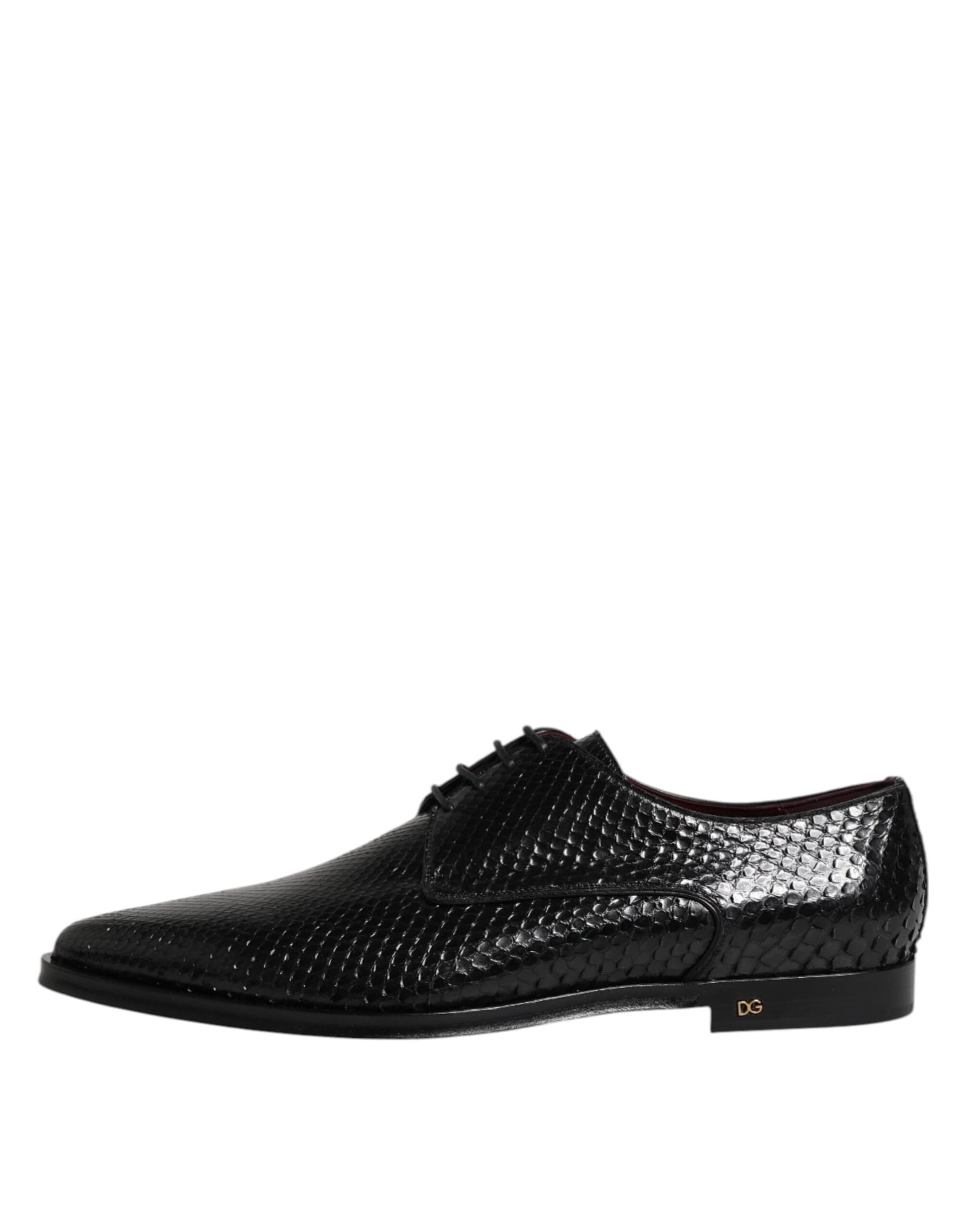 Dolce & Gabbana Black Leather Lace Up Dress Men Derby Shoes - 5