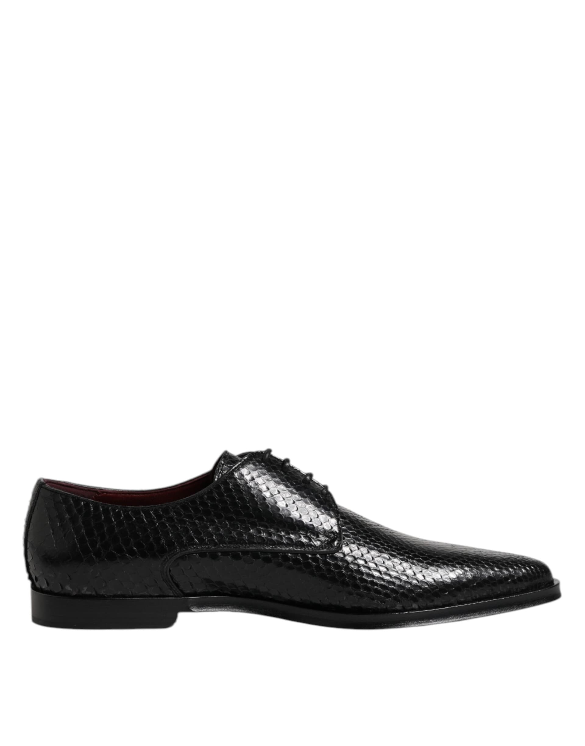 Dolce & Gabbana Black Leather Lace Up Dress Men Derby Shoes - 6