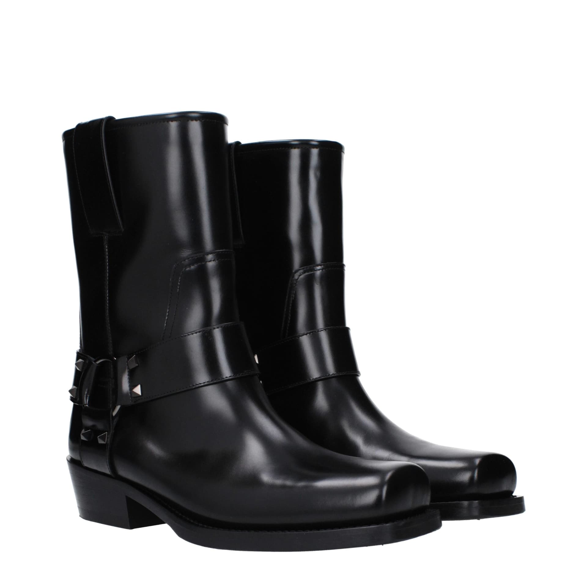 Valentino Garavani Black Leather Ankle Boots - 2