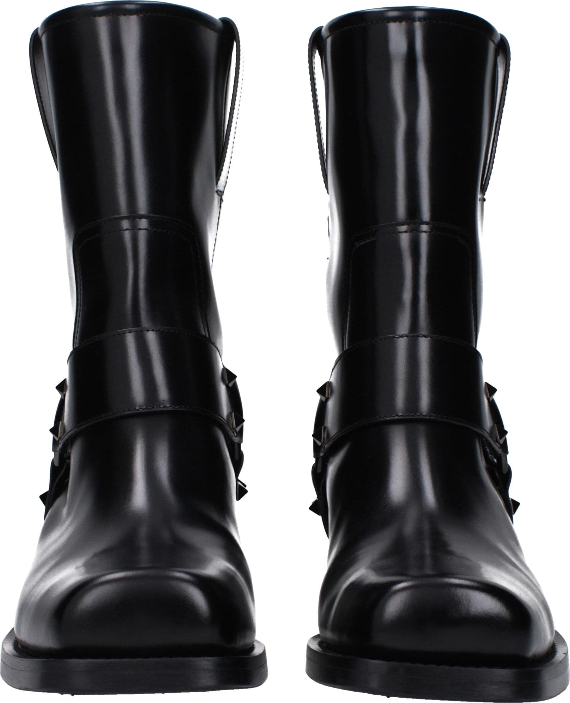 Valentino Garavani Black Leather Ankle Boots - 3