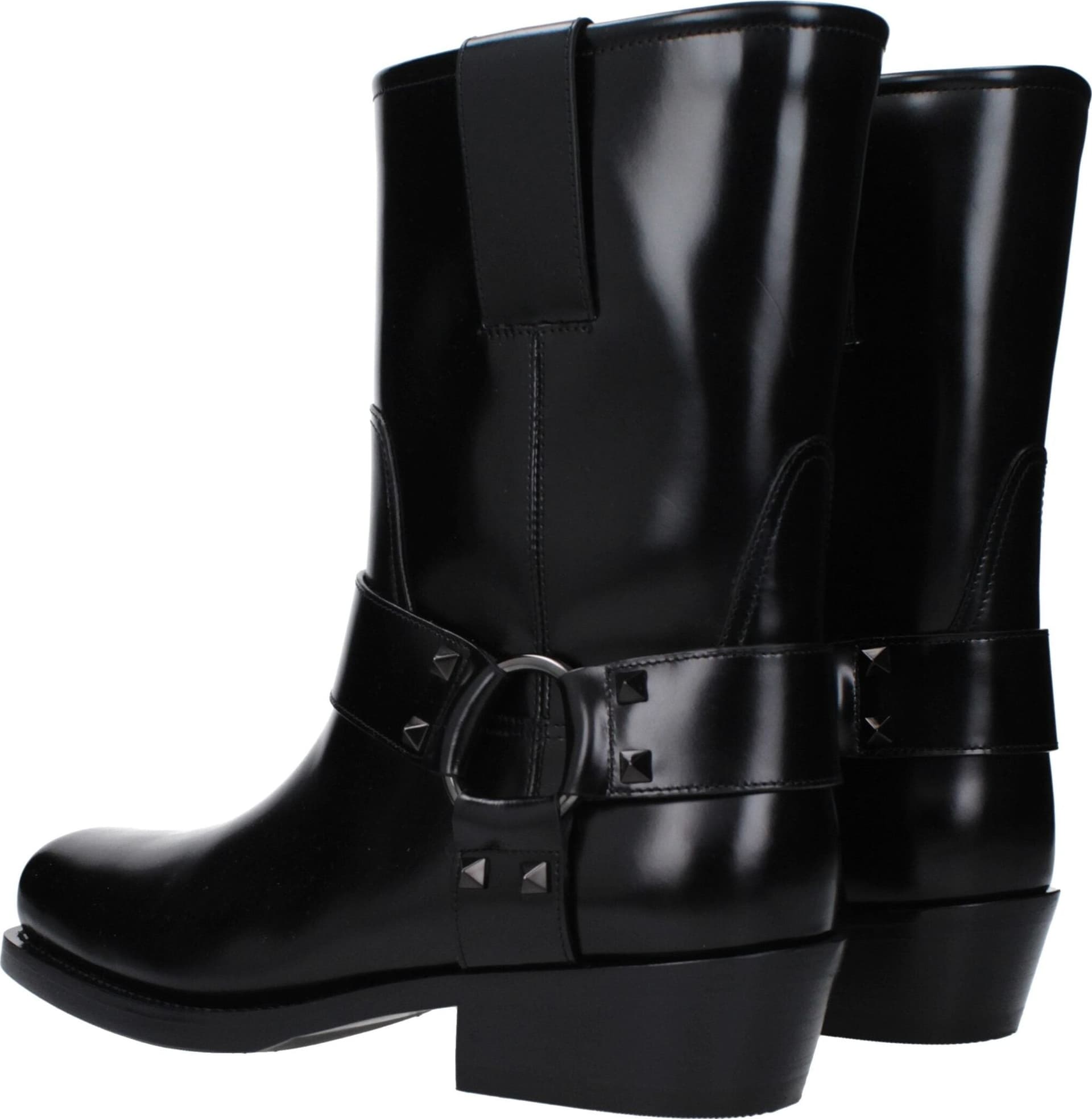 Valentino Garavani Black Leather Ankle Boots - 4